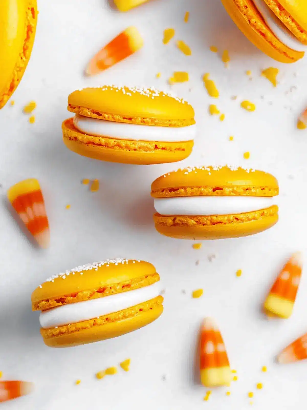 Candy Corn Macarons