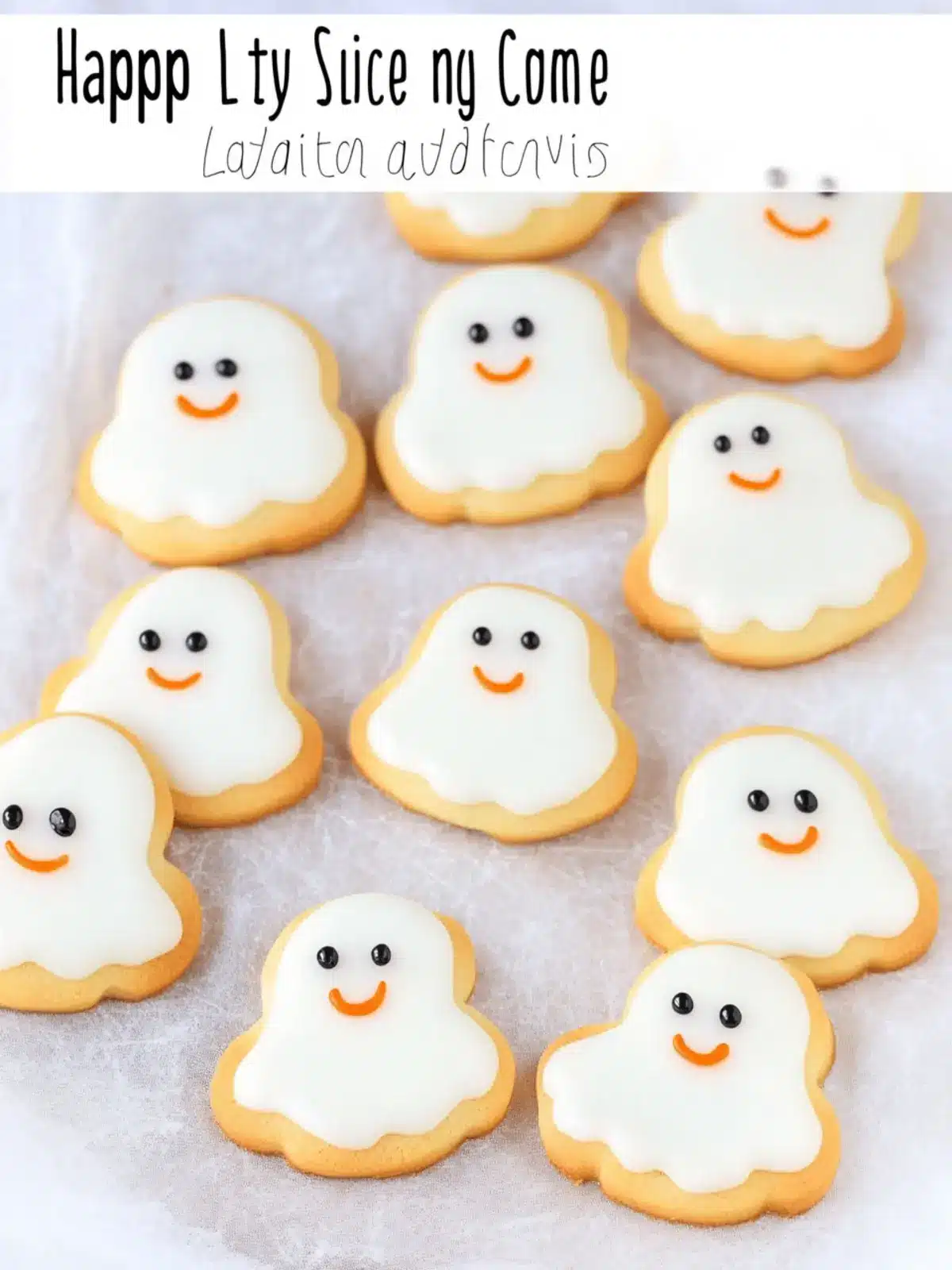 Happy Little Ghost Sugar Cookies