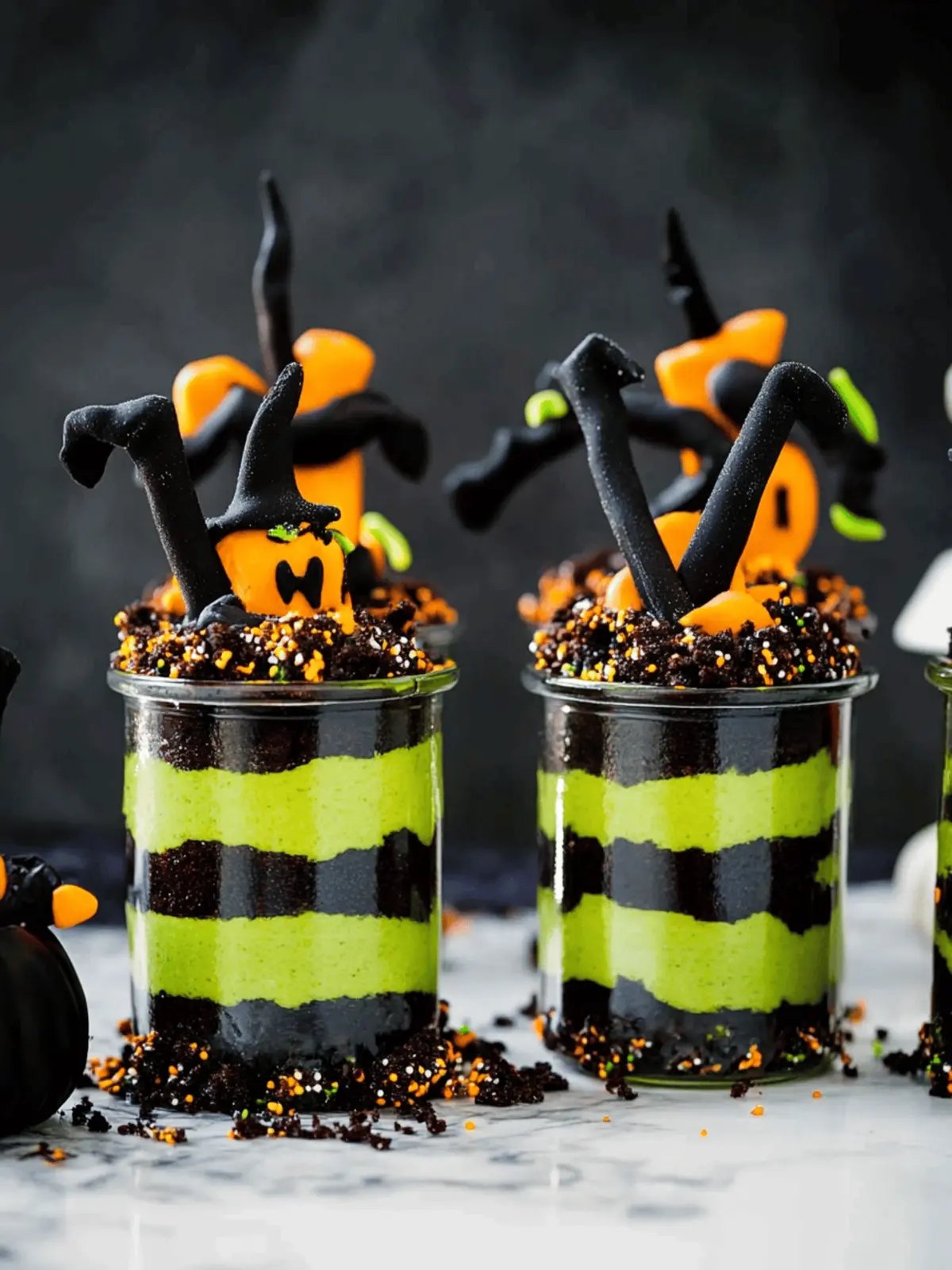 Witches' Brew Halloween Cake Jars