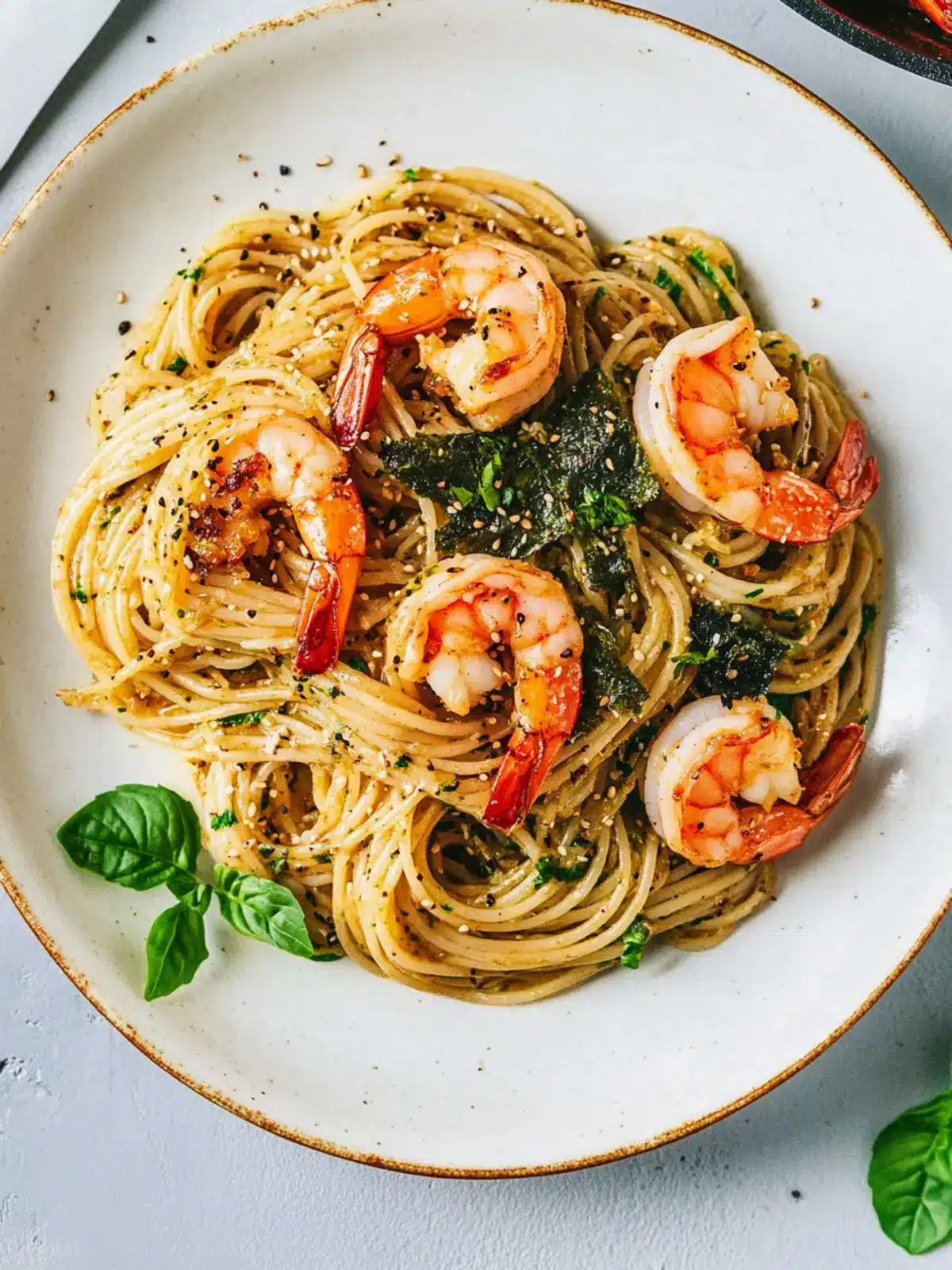 Nori Sesame Prawn Pasta