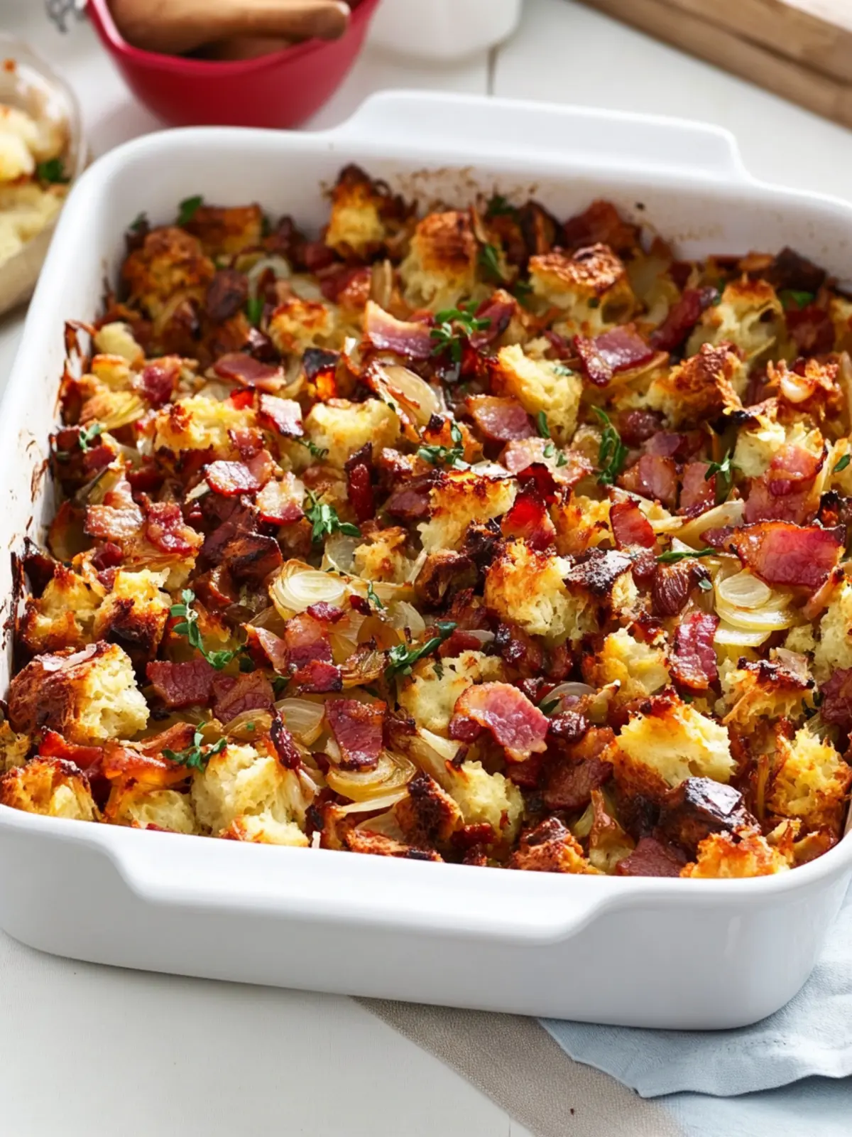 Crispy Bacon and Onion Stuffing Tray Bake for Festive Feasts 3 Crispy Bacon and Onion Stuffing Tray Bake