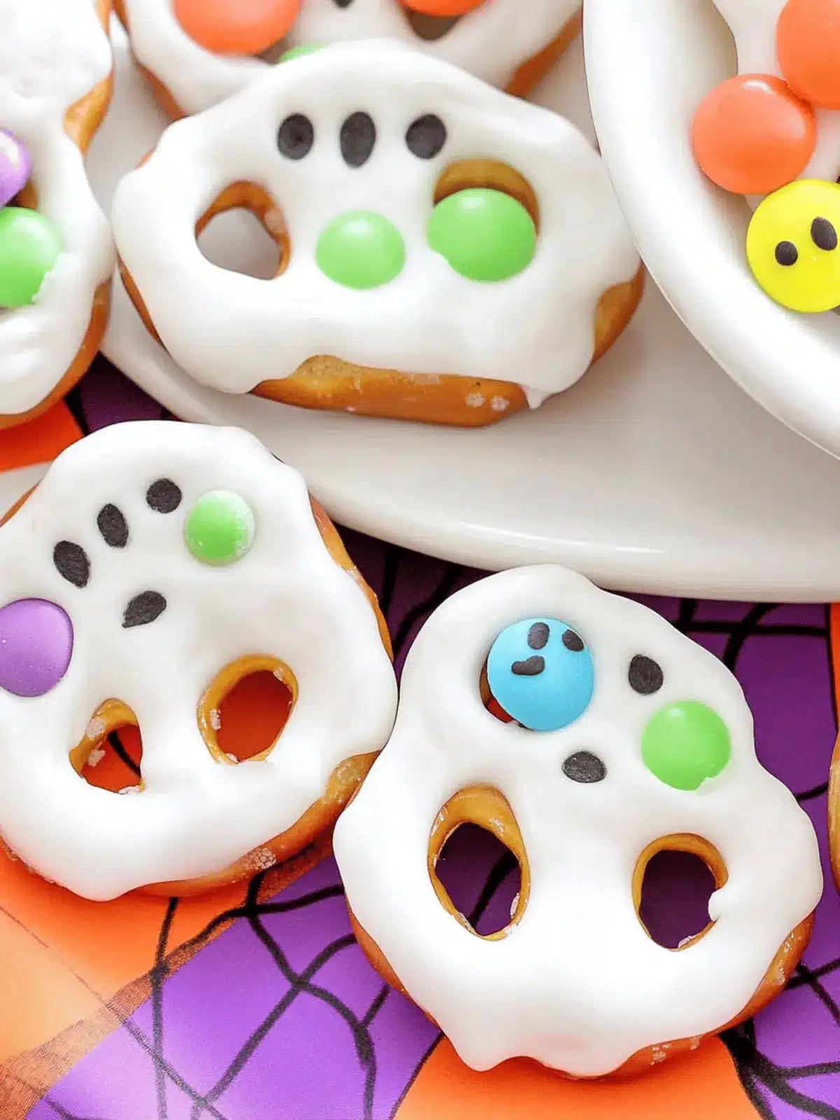 Screaming Ghost Pretzel Candy for Halloween