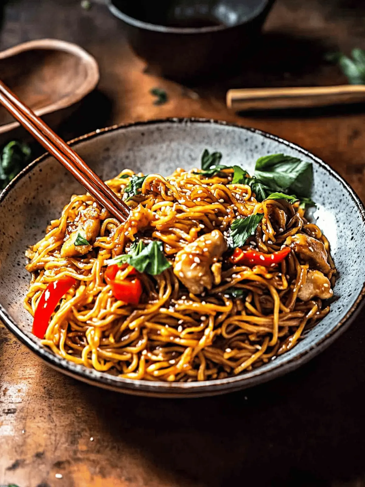 Quick and Tasty 15 Minute Sesame Garlic Chicken Lo Mein 3 15 Minute Sesame Garlic Chicken Lo Mein.
