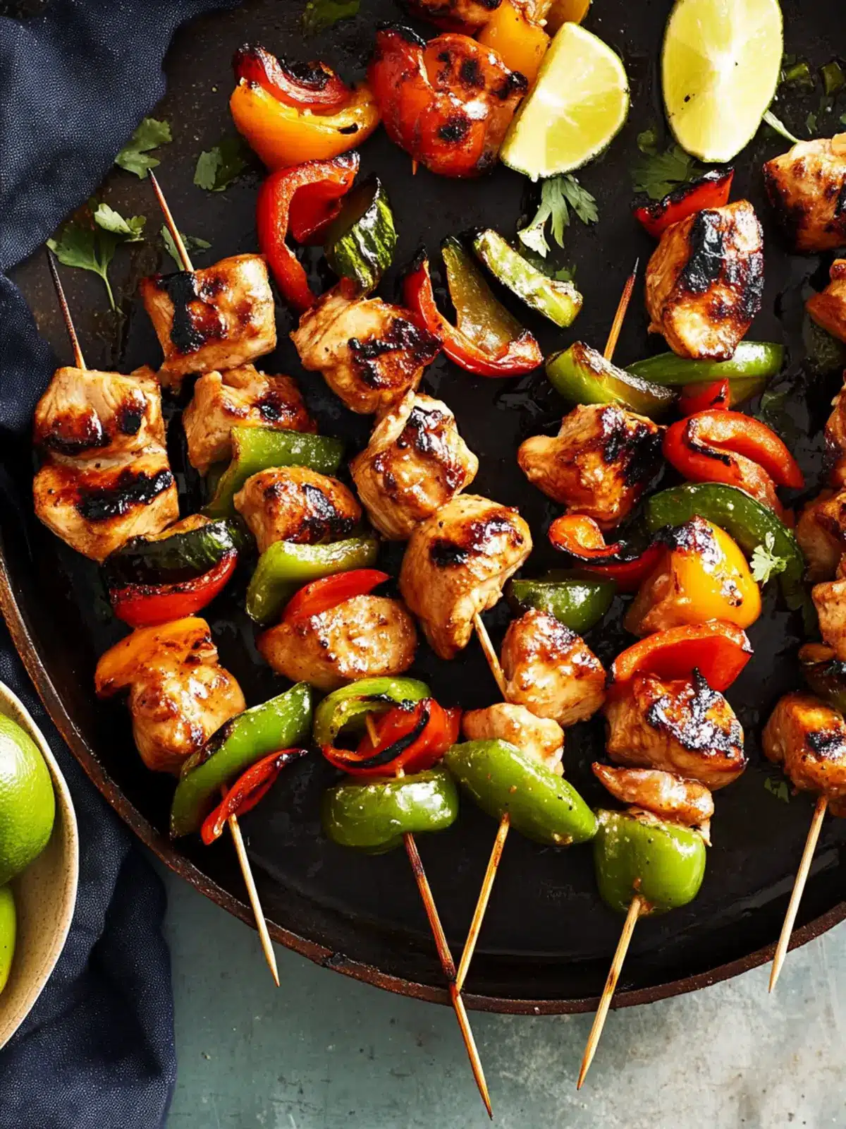 Honey Soy Chicken and Vegetable Skewers