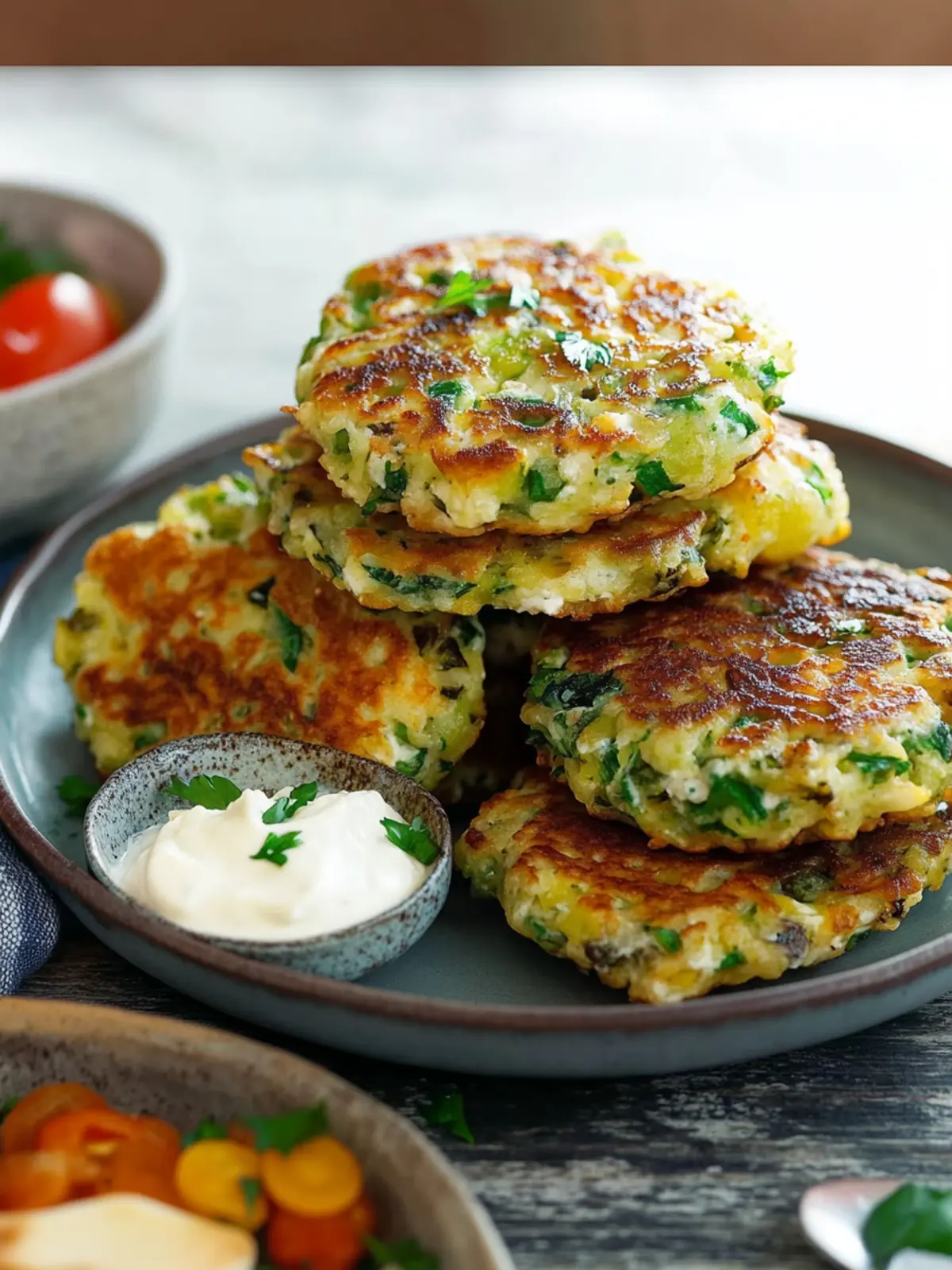 Ricotta And Green Veg Fritters
