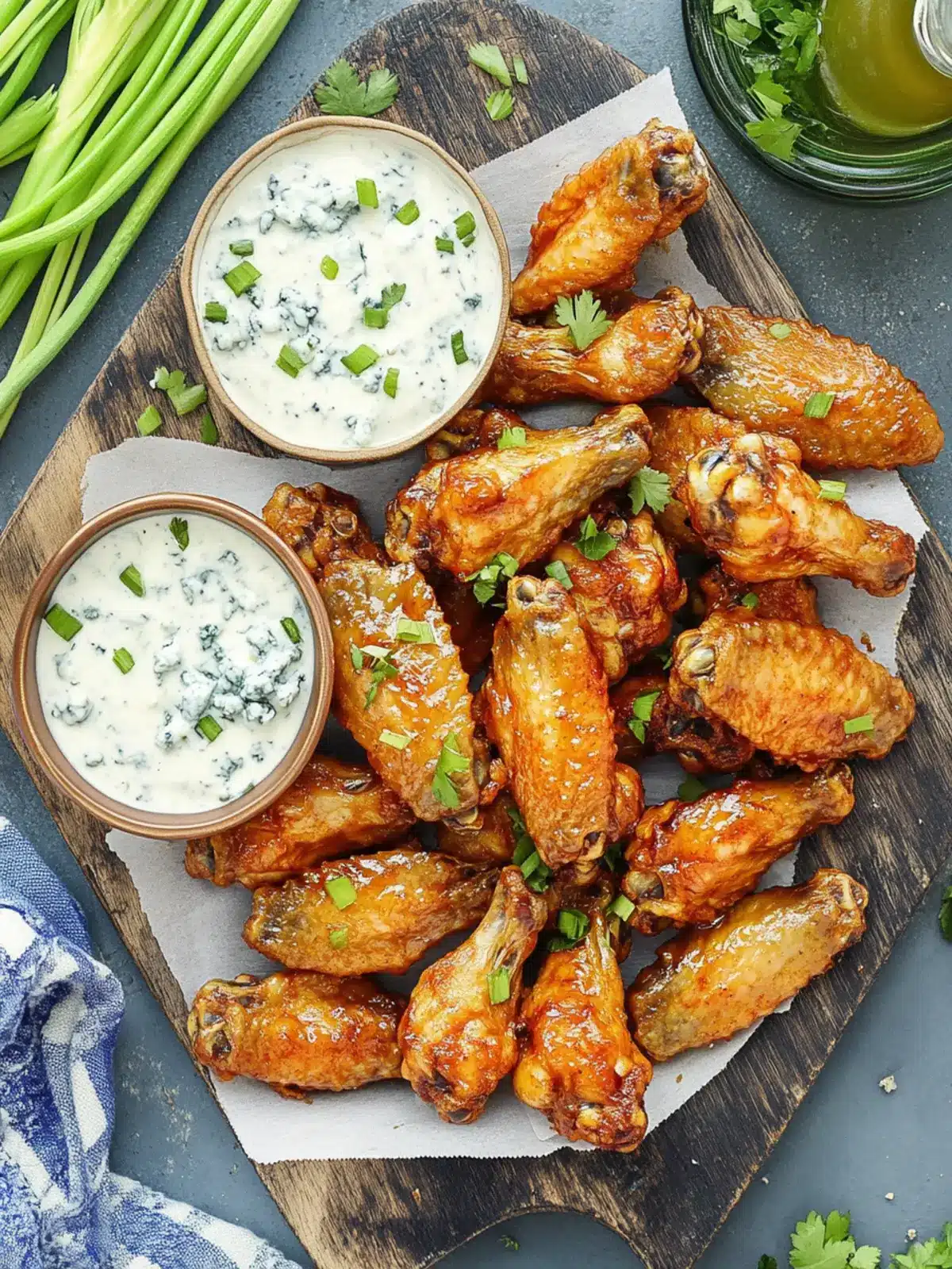 Spicy Oven Baked Wings With Blue Cheese Dip for Game Night Fun 4 Spicy Oven Baked Wings With Blue Cheese Dip