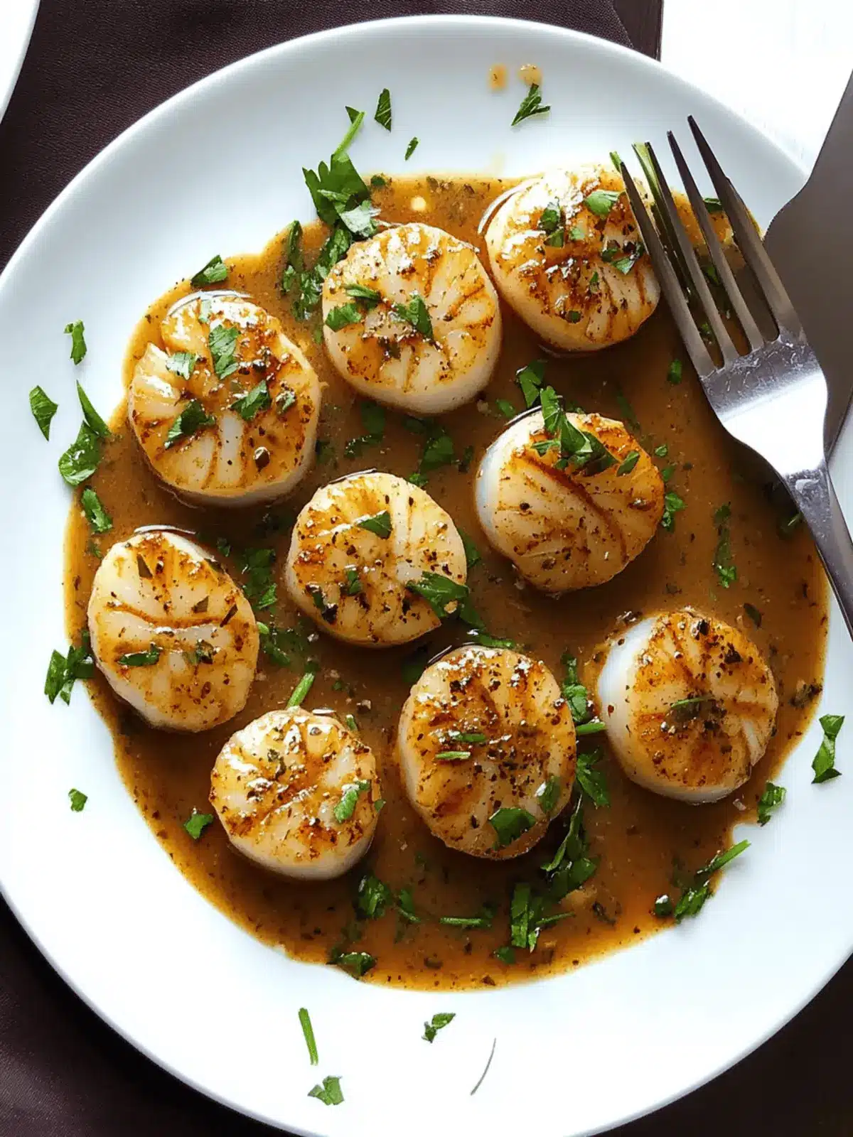 Seared Sea Scallops with Herbed White-Wine Sauce