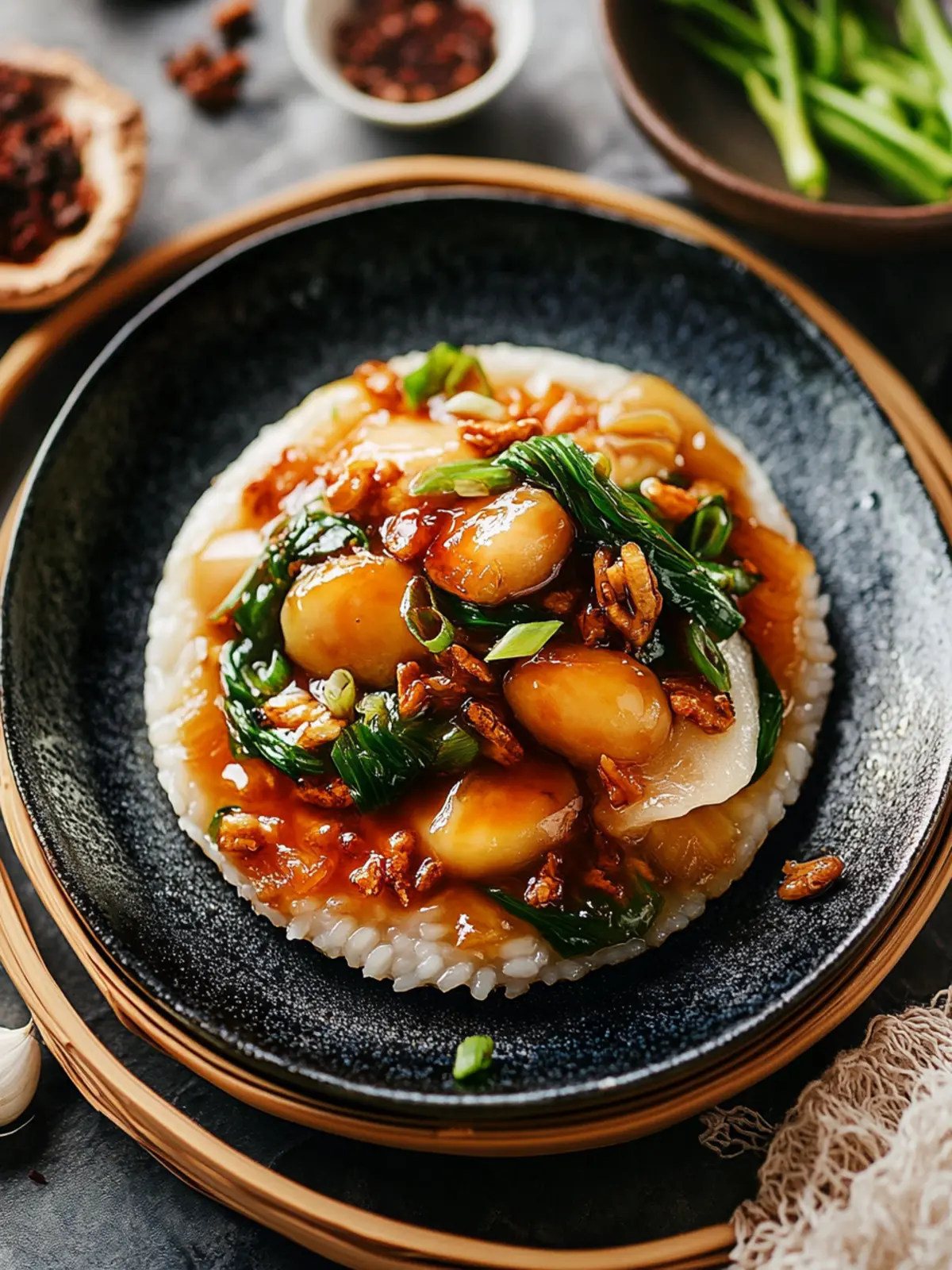 Stir Fried Sticky Rice Cakes Nian Gao