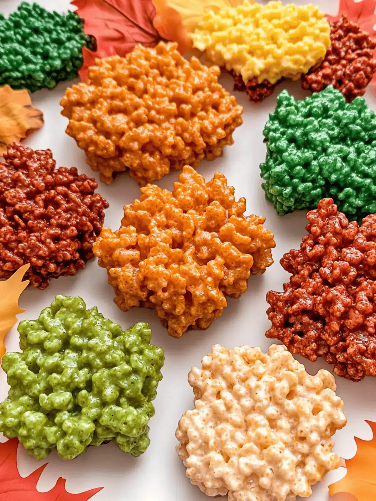 Delicious Fall Leaves Rice Krispie Treats for Thanksgiving Fun 2 Fall Leaves Rice Krispie Treats