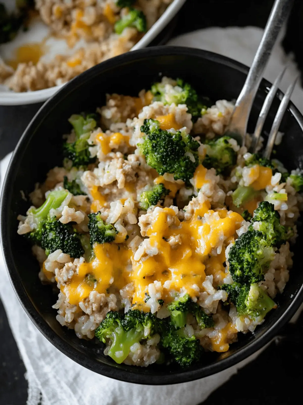 Cheesy Ground Chicken and Rice with Broccoli