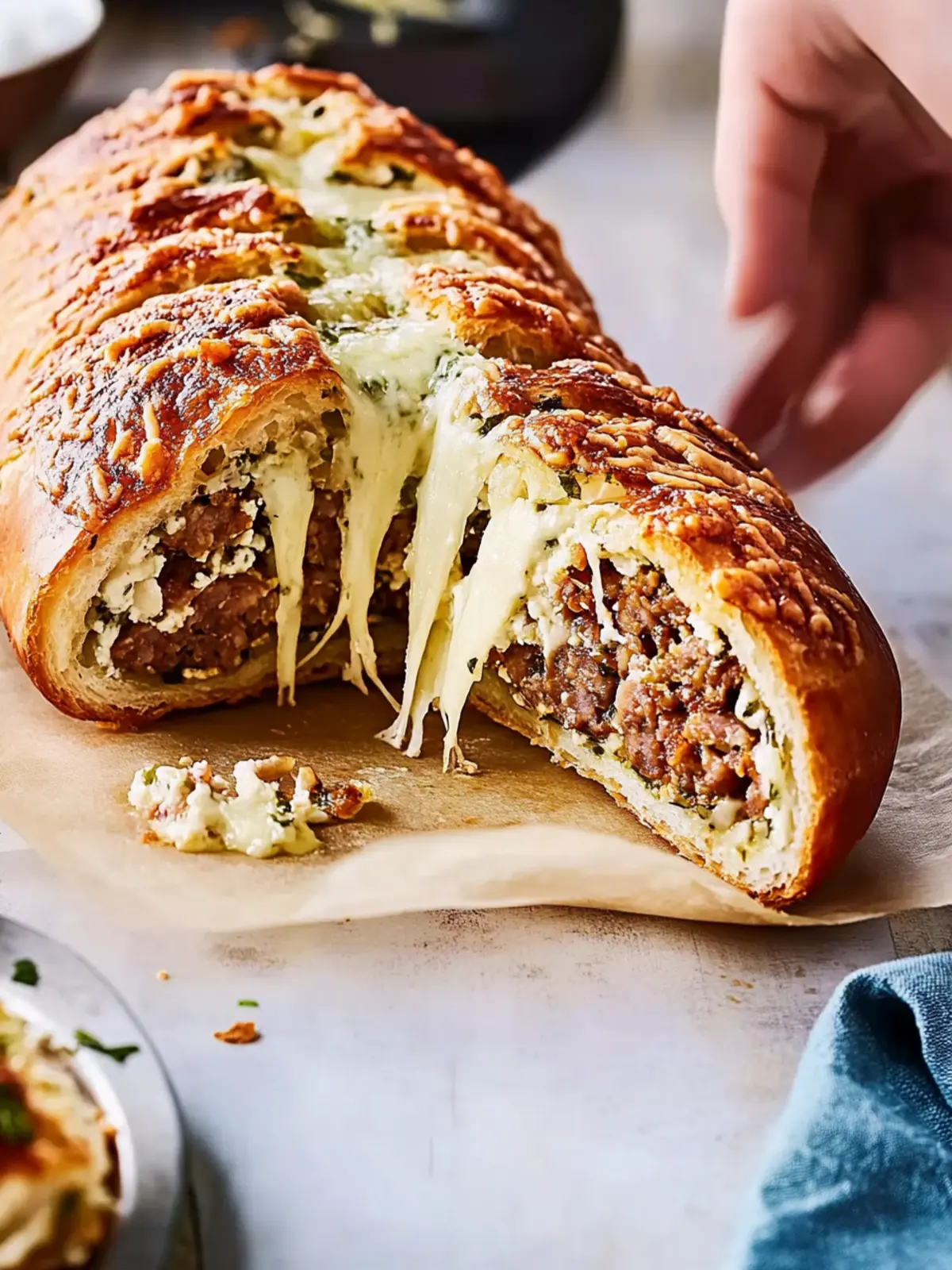 Family Sausage Roll with Mozzarella