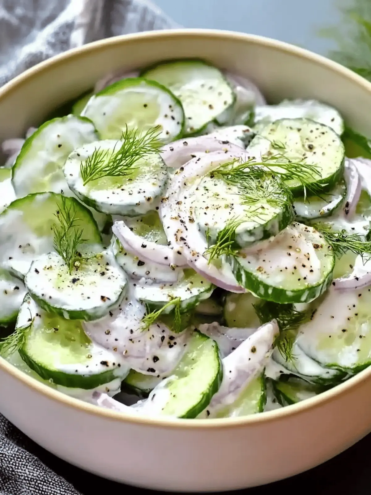 Easy Creamy Cucumber Salad That Everyone Will Love 2 Easy Creamy Cucumber Salad