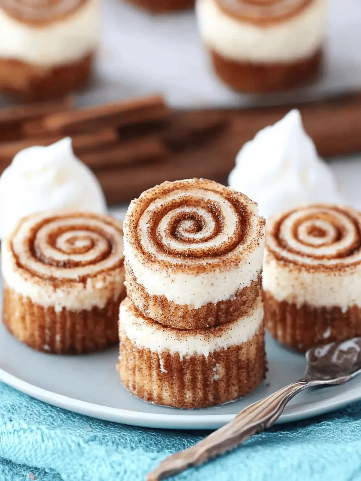 Mini Cinnamon Roll Cheesecakes