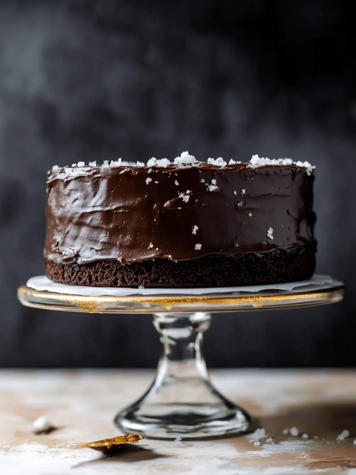 Salted Dark Chocolate Stout Cake