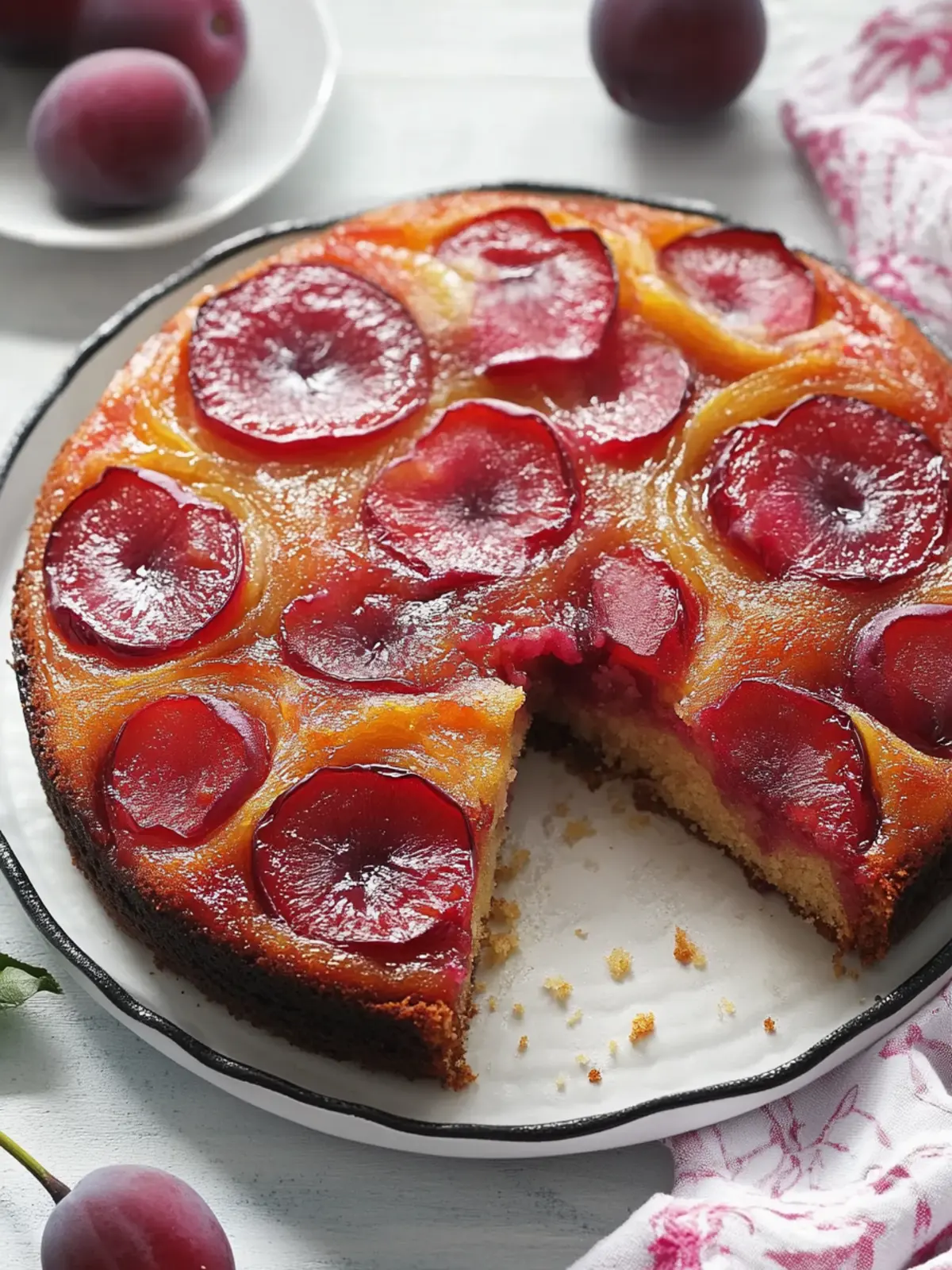 Plum Upside Down Cake