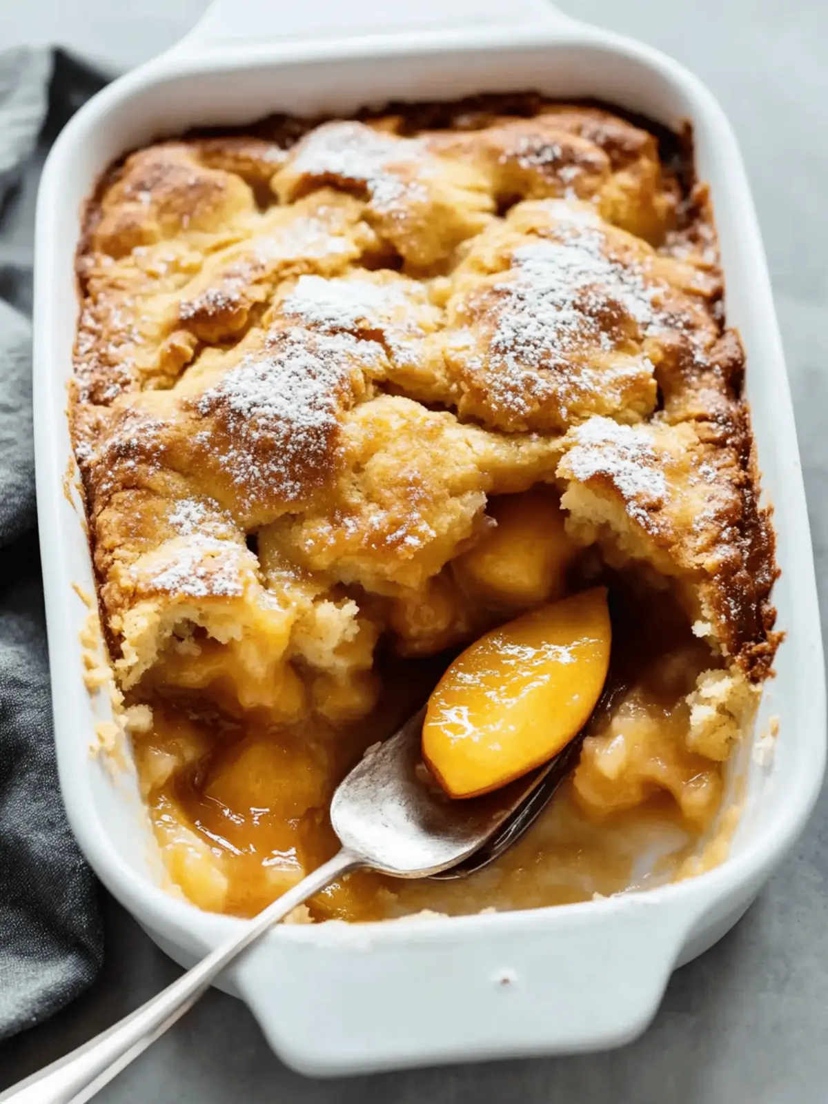 Peach Cobbler That s Gooey Inside With A Crisp Sugary Crust