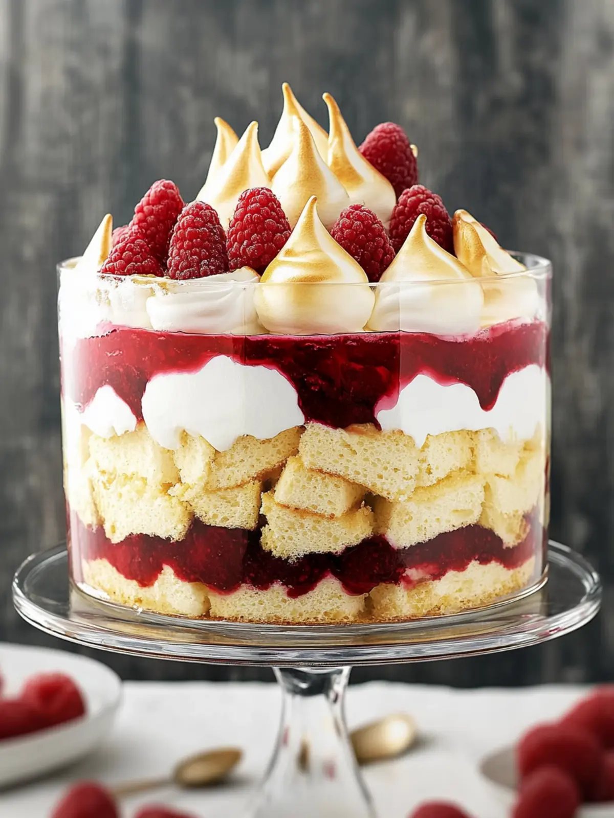 Epic Raspberry Trifle with Meringue Top That Wows Every Guest 4 Epic raspberry trifle with meringue top