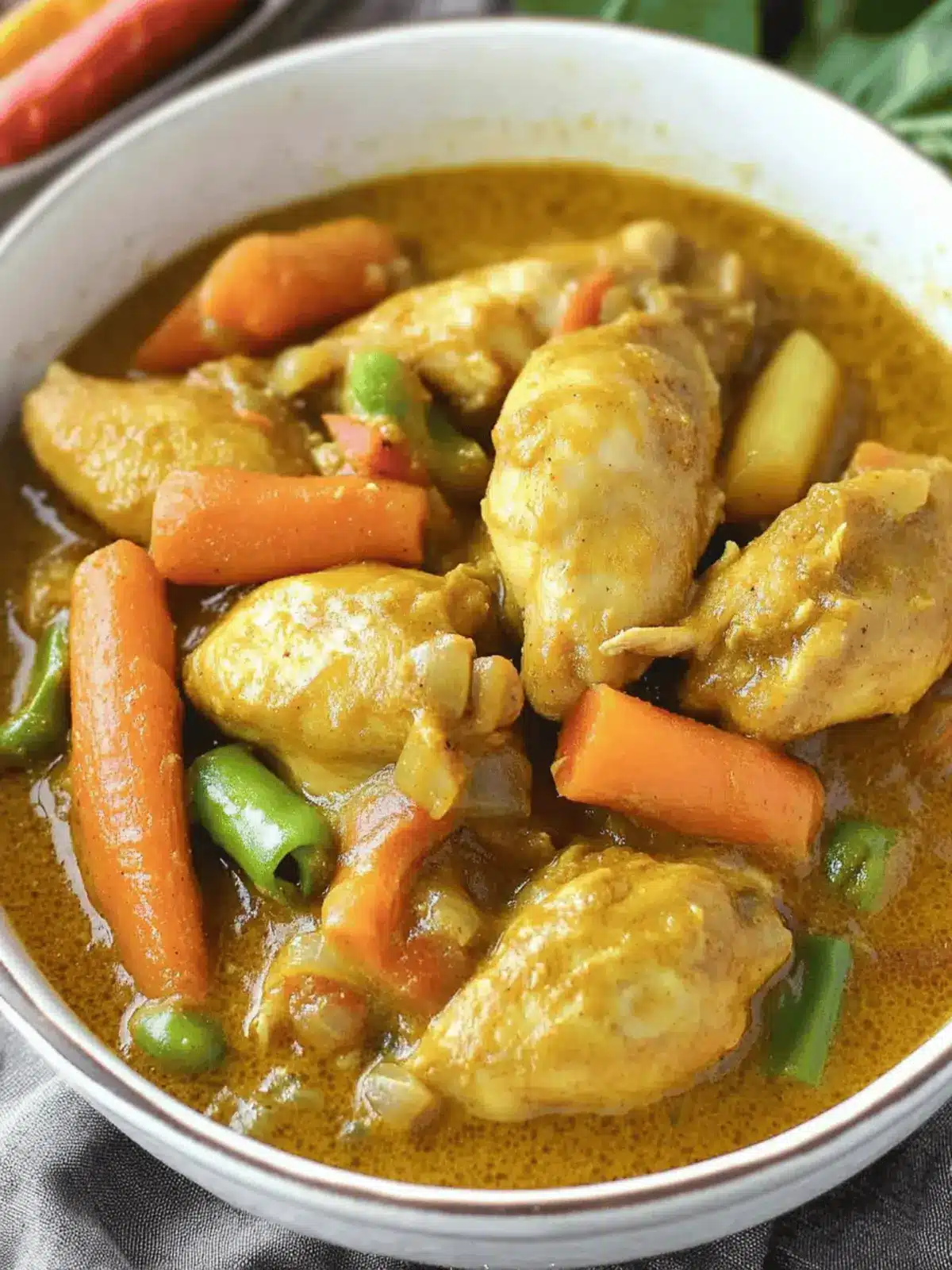 Filipino Style Chicken Curry with coconut milk