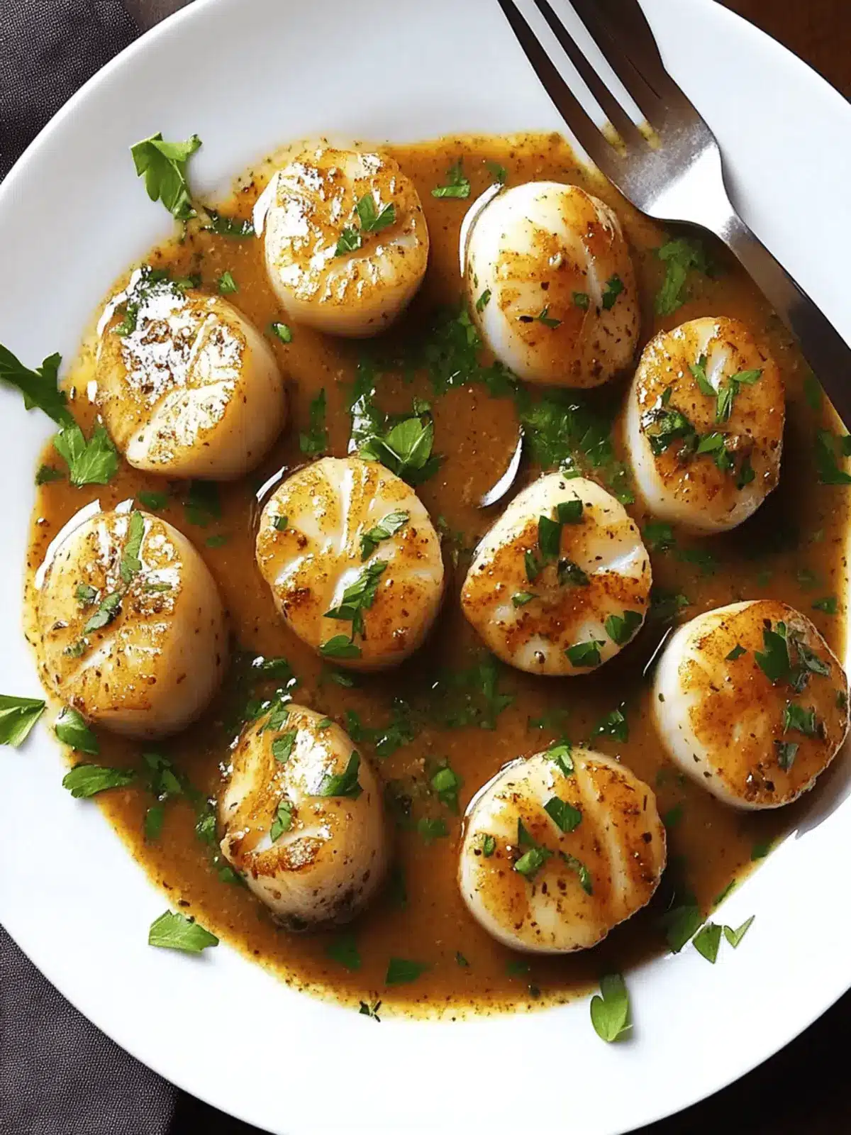 Seared Sea Scallops with Herbed White-Wine Sauce