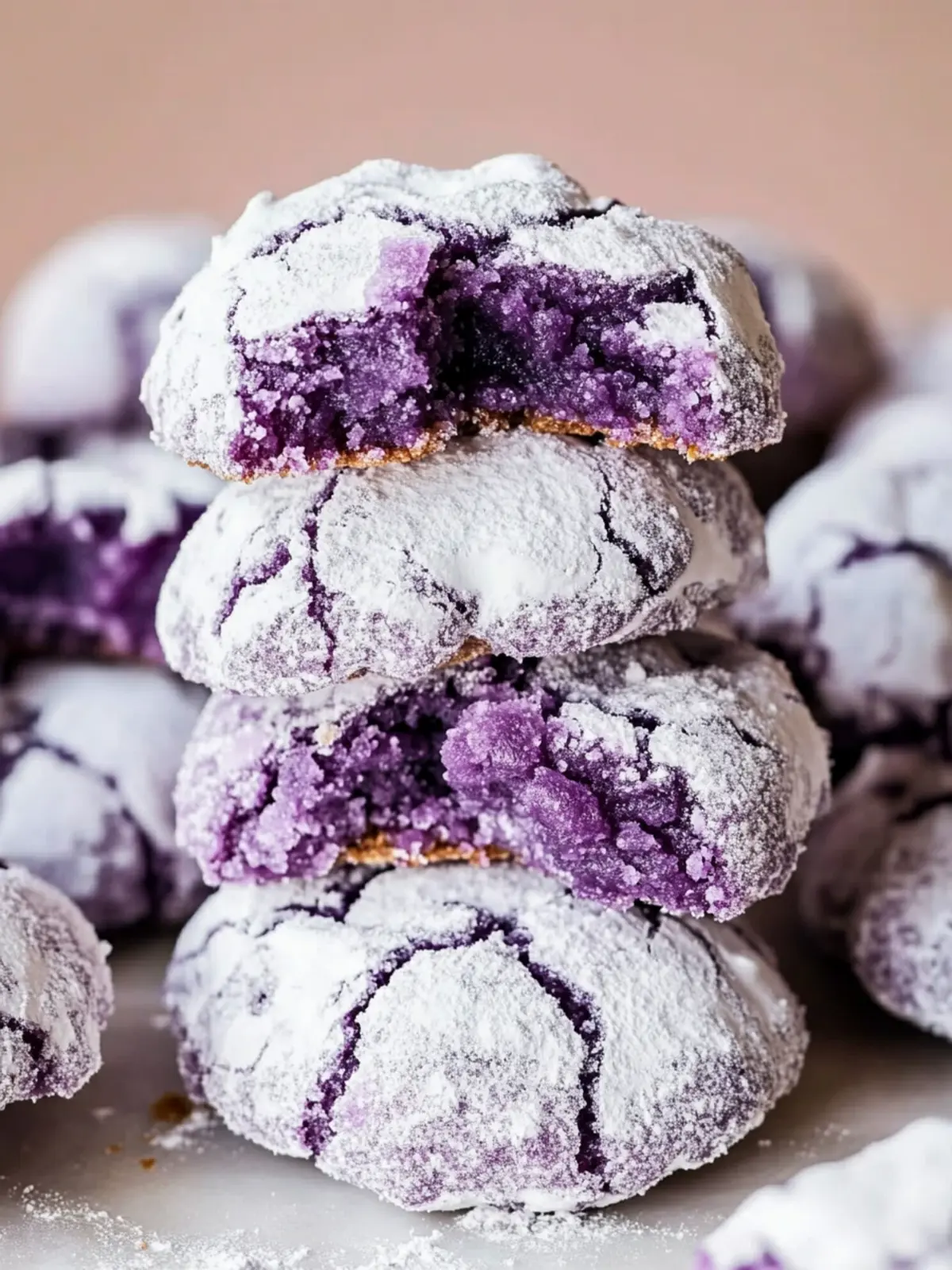 Ube Crinkle Cookies for a Colorful and Chewy Delight 2 Ube Crinkle Cookies