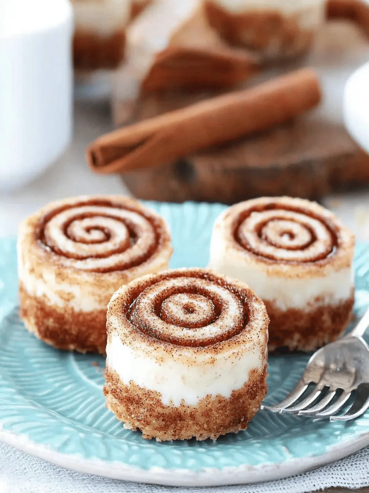 Mini Cinnamon Roll Cheesecakes