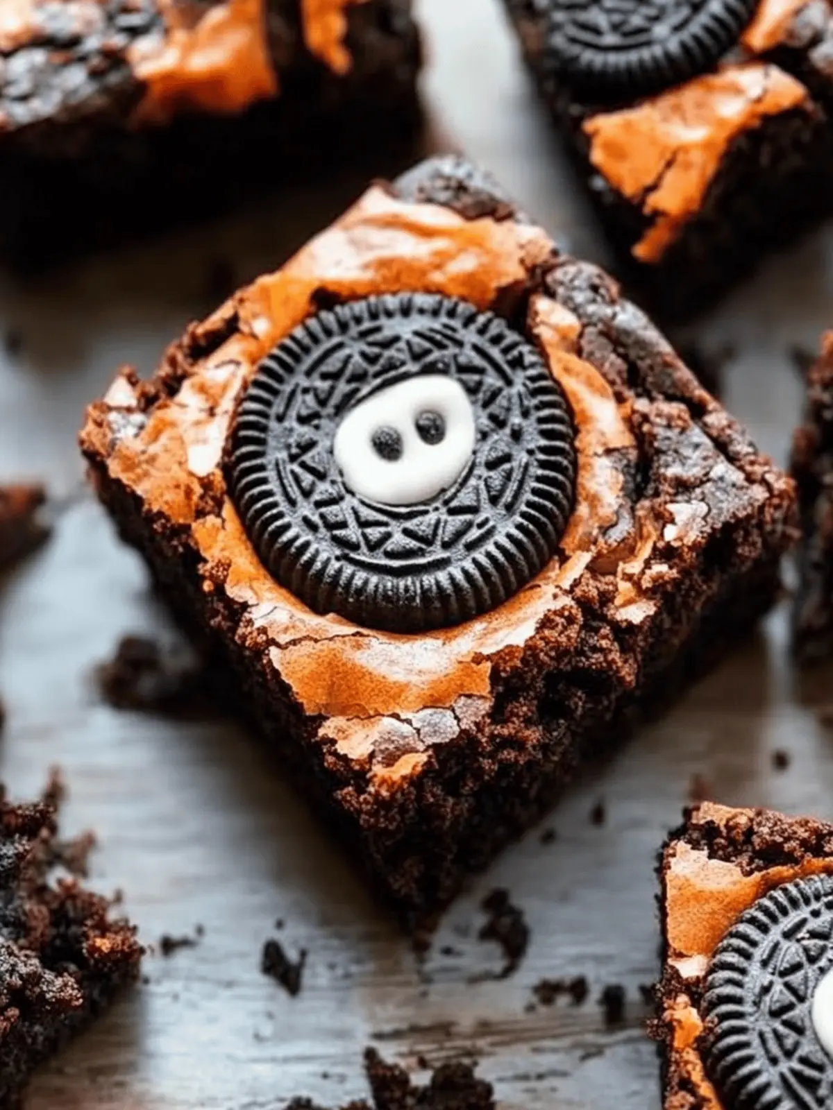 Halloween Oreo Cookie Boo Brownies