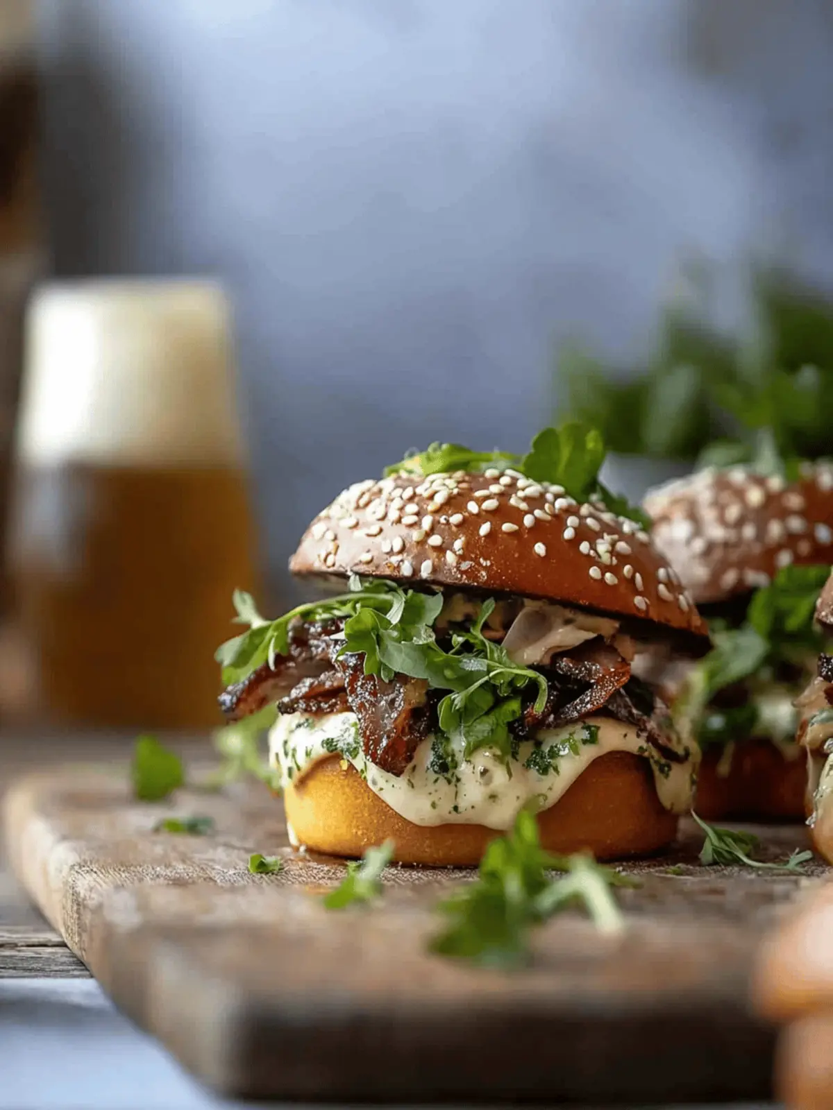 Delicious Pumpkin Beer Brisket Melts on Everything Pretzel Rolls 4 Pumpkin Beer Brisket Melts on Everything Pretzel Rolls