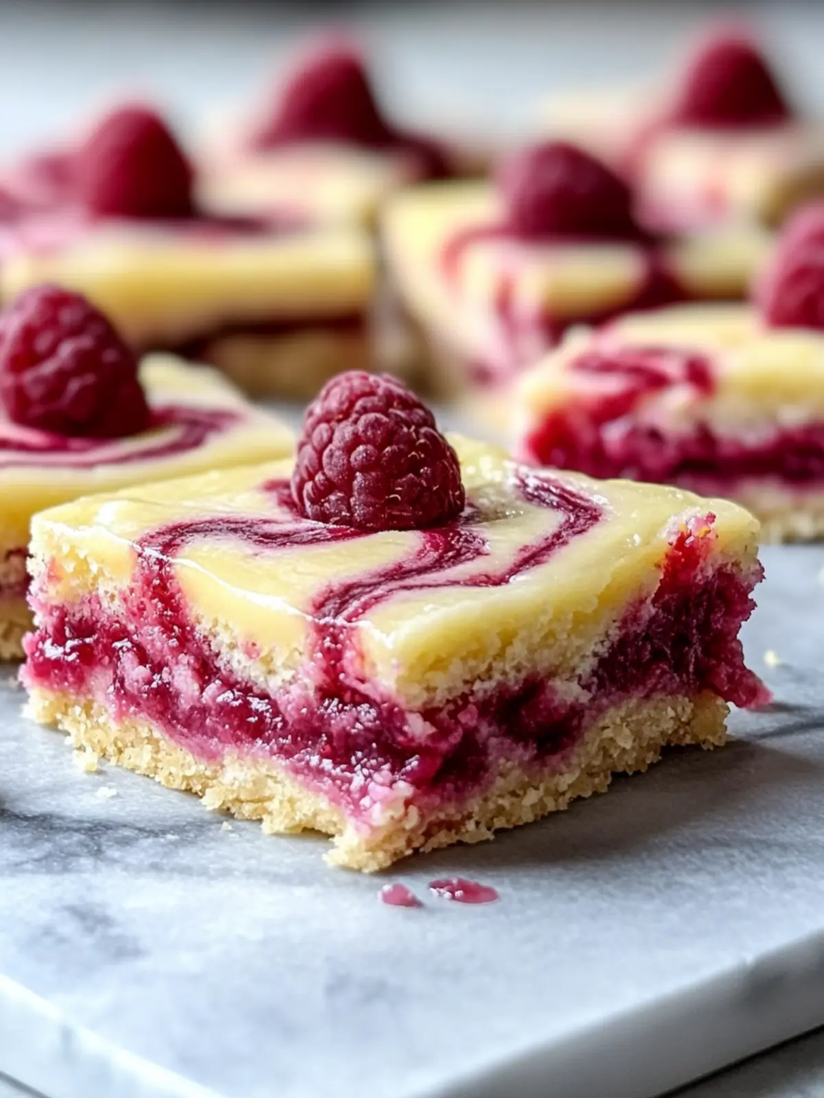 Lemon Raspberry Swirl Bars