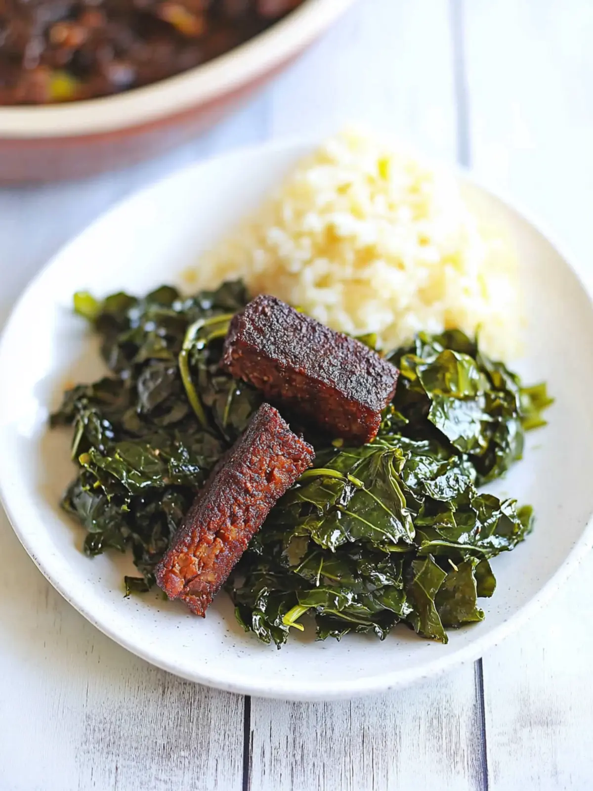 Easy collard greens   tender & garlicky
