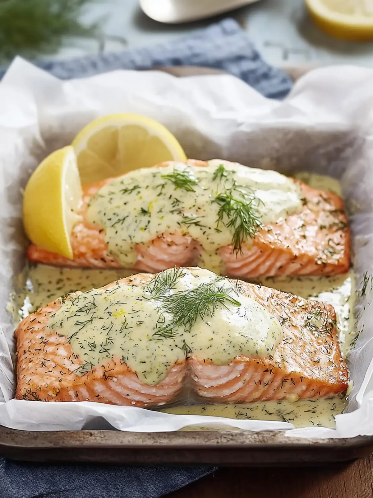 Dill and Lemon Baked Salmon