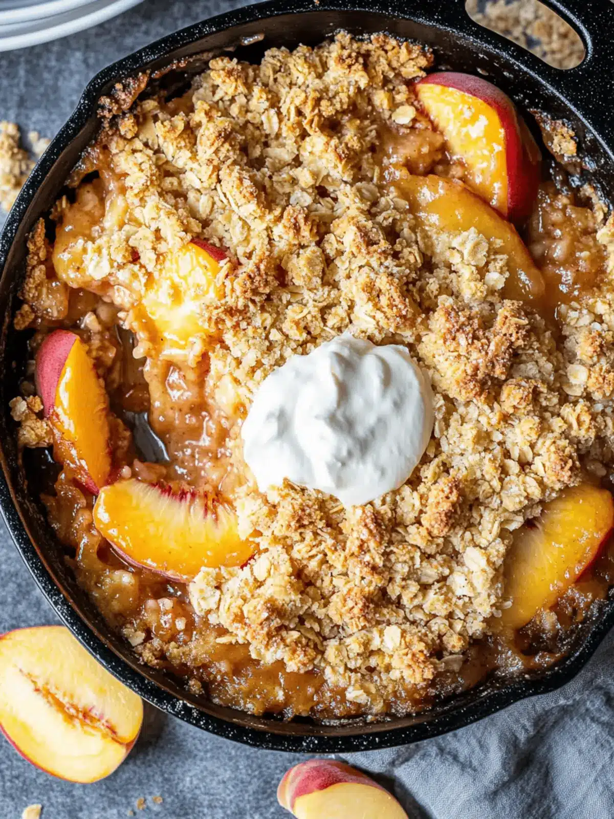 Easy Peach Crisp Recipe (Crispy & Juicy)