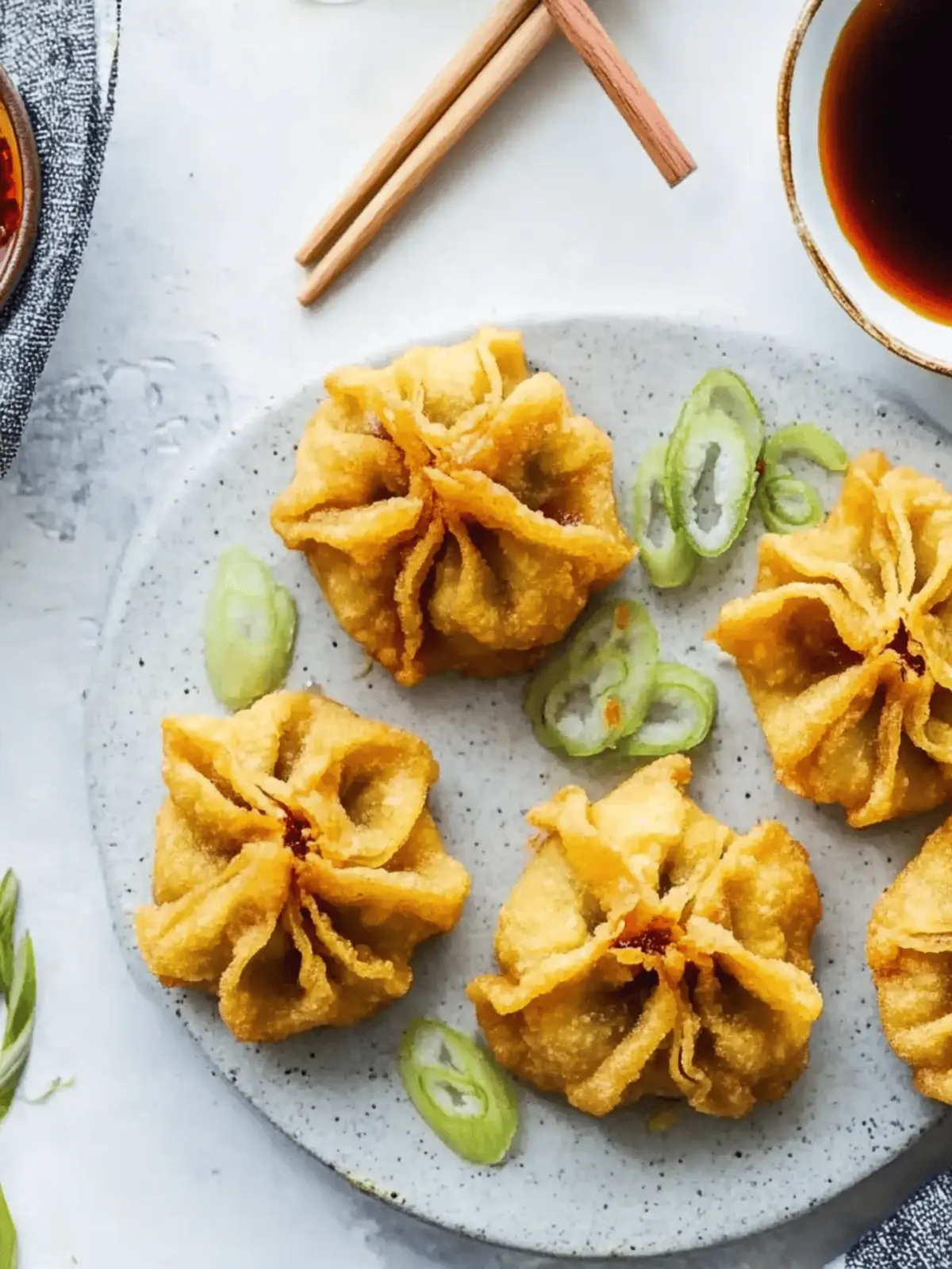 Crispy Pork Wontons with Tamarind Sauce for Festive Flavor 4 Crispy pork wontons