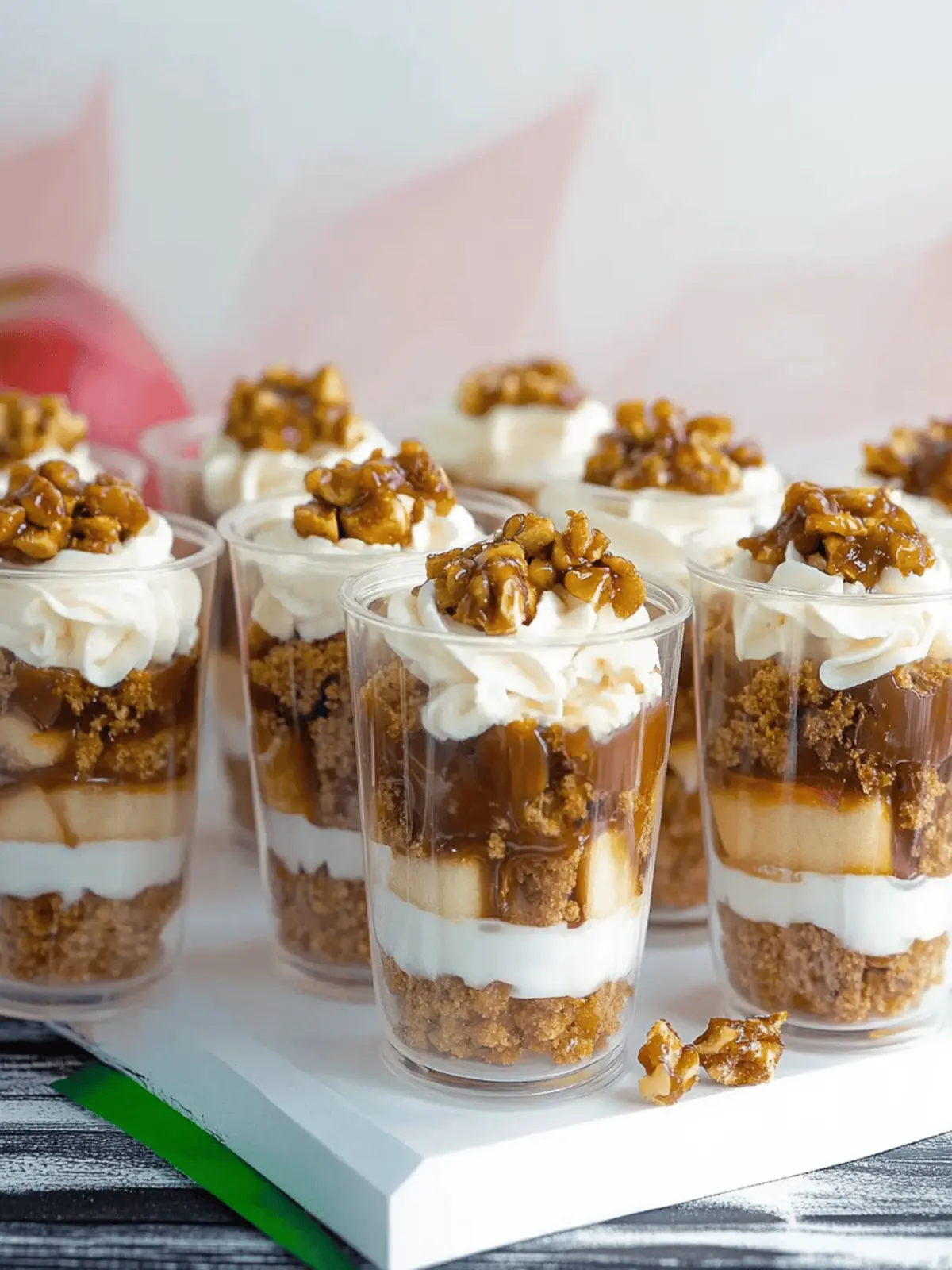 DLux Mini Dessert Cups Caramel Apple Trifles - Easy Thanksgiving Party Dessert