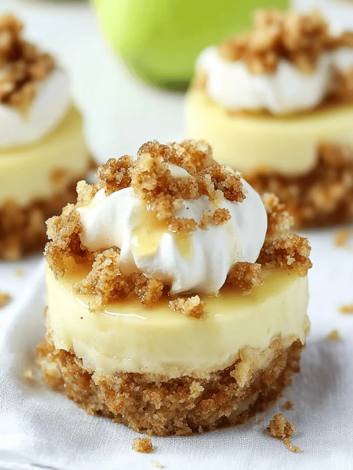 Apple Crisp Mini Cheesecakes
