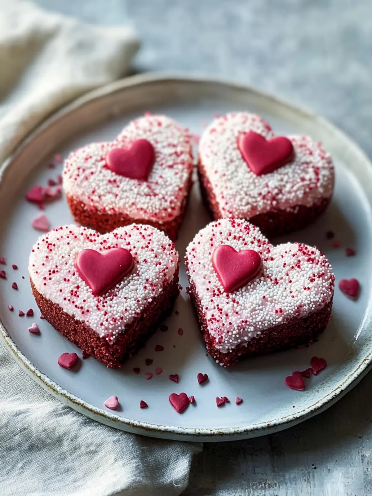 Valentines Mini Heart Cakes