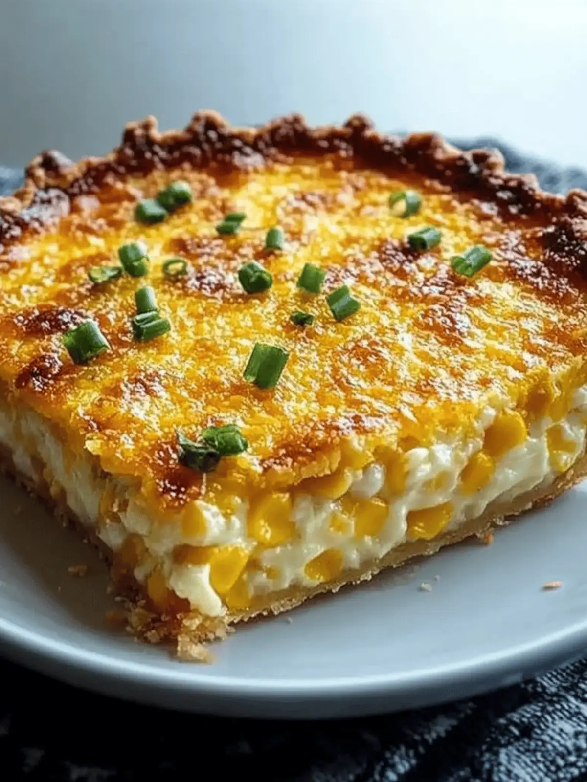 Cheddar Sweet Corn Pie