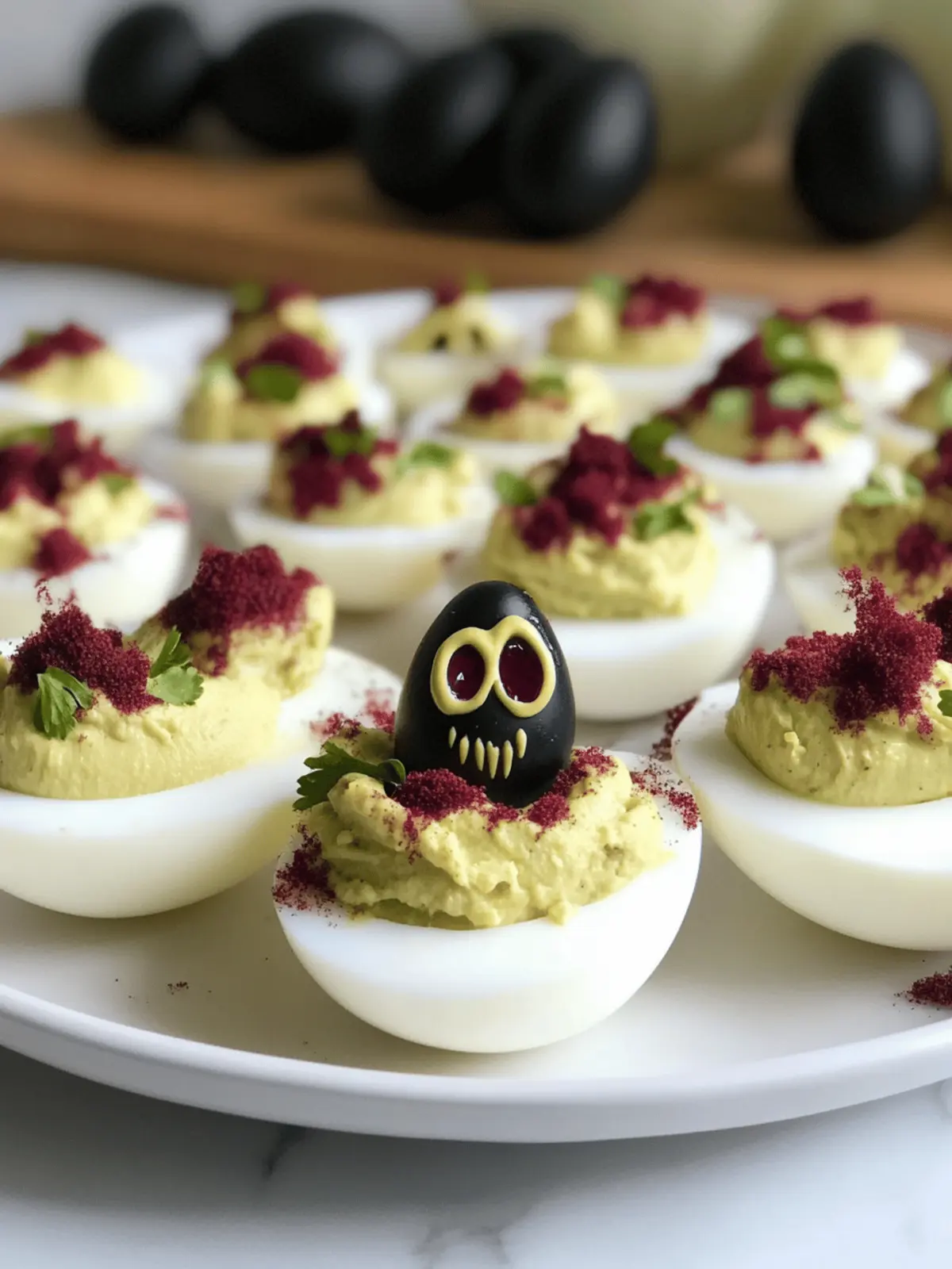 Creepy Deviled Eggs: Spooky Savory Treats for Halloween Fun 2 Creepy Deviled Eggs: A Spooky Savory Appetizer For Halloween