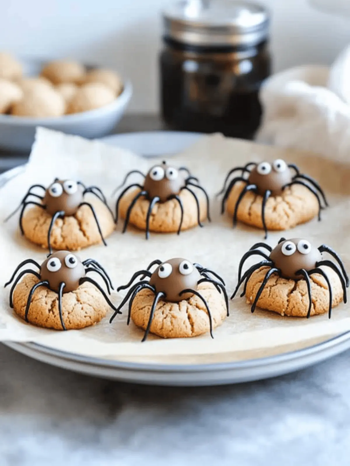 Peanut Butter Spider Cookies