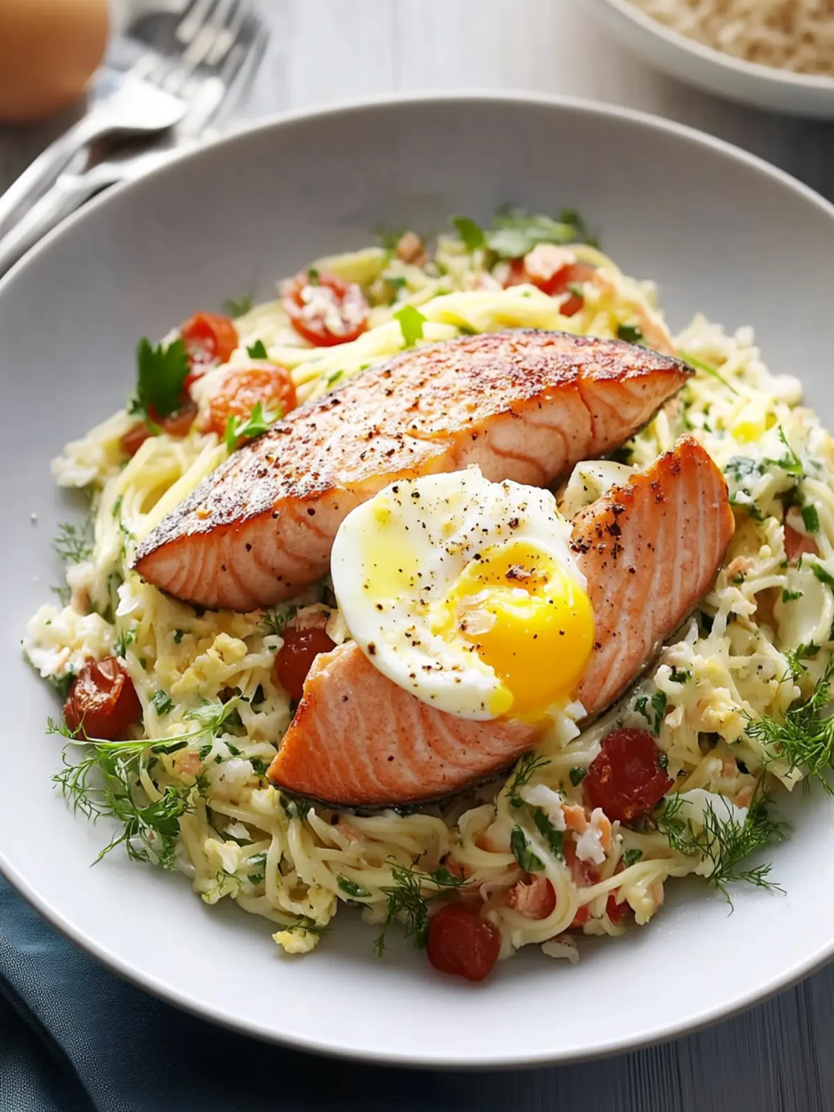 Creamy Egg and Salmon Risoni for a Quick, Gourmet Feast 4 Creamy Egg And Salmon Risoni