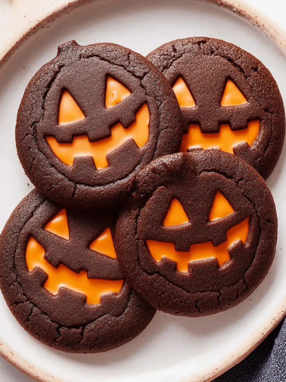 Jack-o'-Lantern Chocolate Sugar Cookies for Spooky Sweet Treats 2 Jack-o -Lantern Chocolate Sugar Cookies