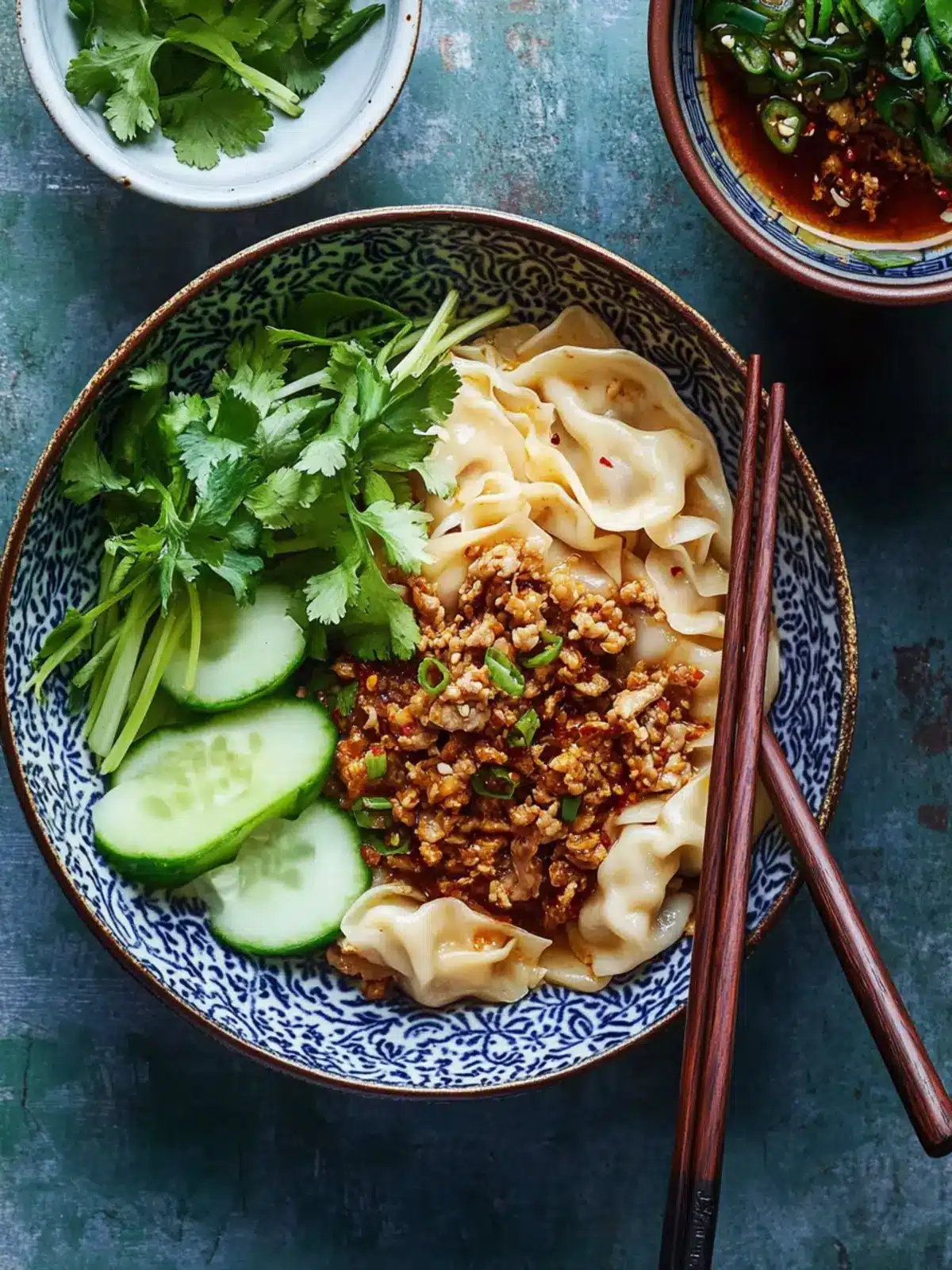 Spicy Pork Hand Pulled Dumpling Wrapper Noodles