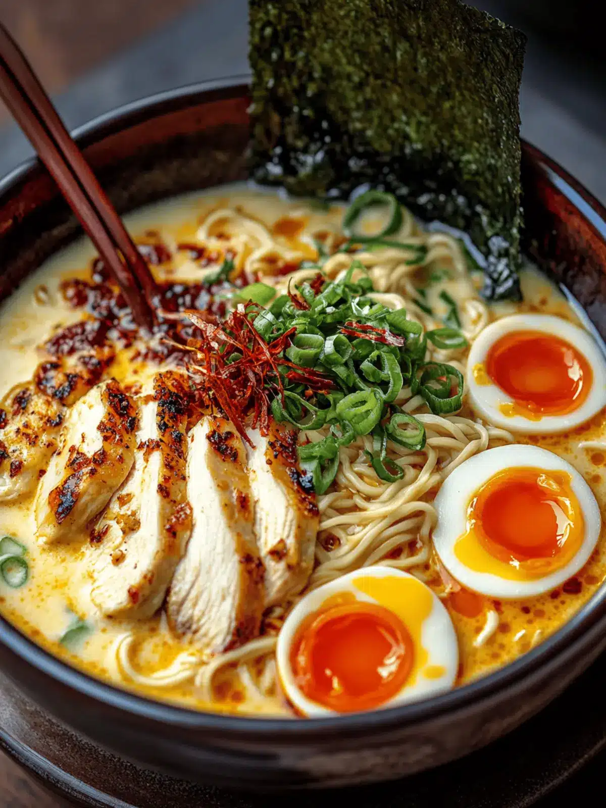 Fiery Chicken Ramen With Creamy Garlic Sauce: A Cozy Weeknight Meal 4 Fiery Chicken Ramen With Creamy Garlic Sauce: Your Quick Dinner Fix