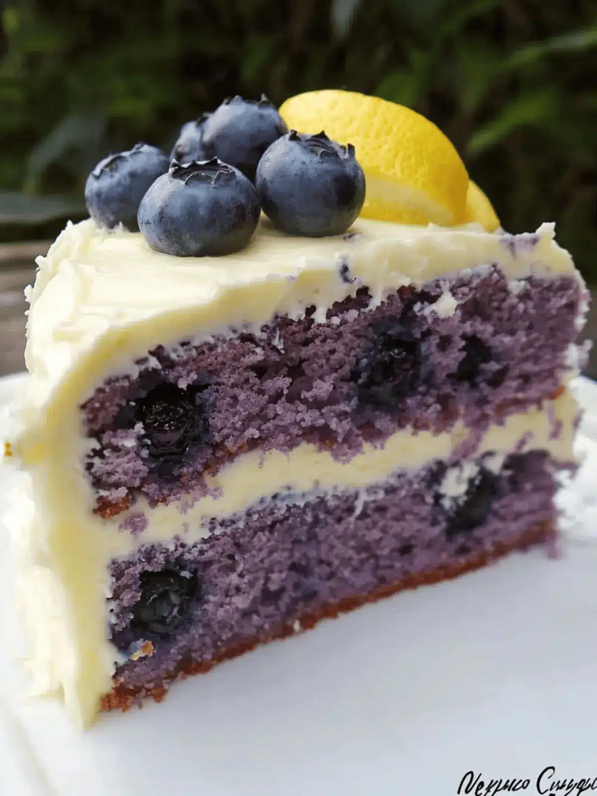Delicious Blueberry Cake with Lemon Cream Cheese Frosting Recipe 4 Blueberry Cake with Lemon Cream Cheese Frosting