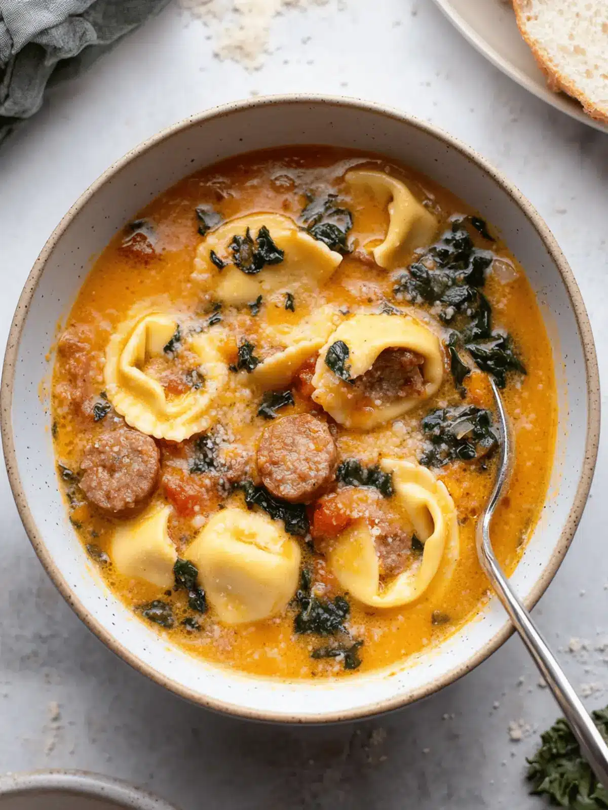 Cozy Butternut Squash & Sausage Tortellini Soup Delight 2 Butternut Squash & Sausage Tortellini Soup