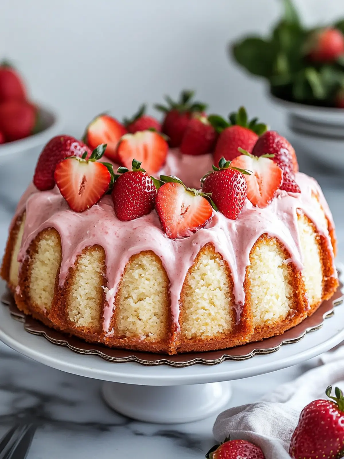 Strawberry Pound Cake