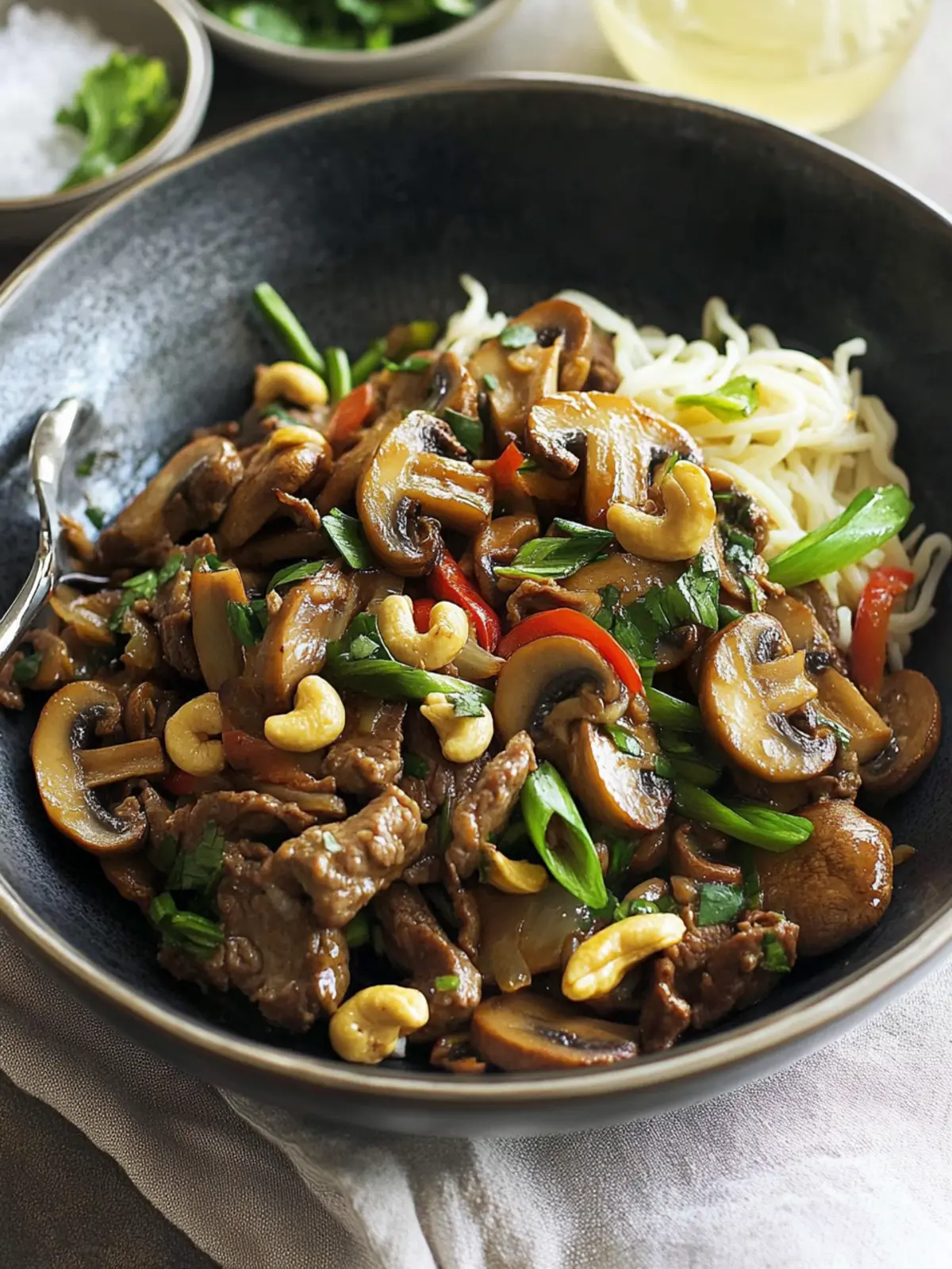 Mushroom Beef and Cashew Stir-Fry in 15 Minutes Flat 3 Mushroom Beef And Cashew Stir Fry