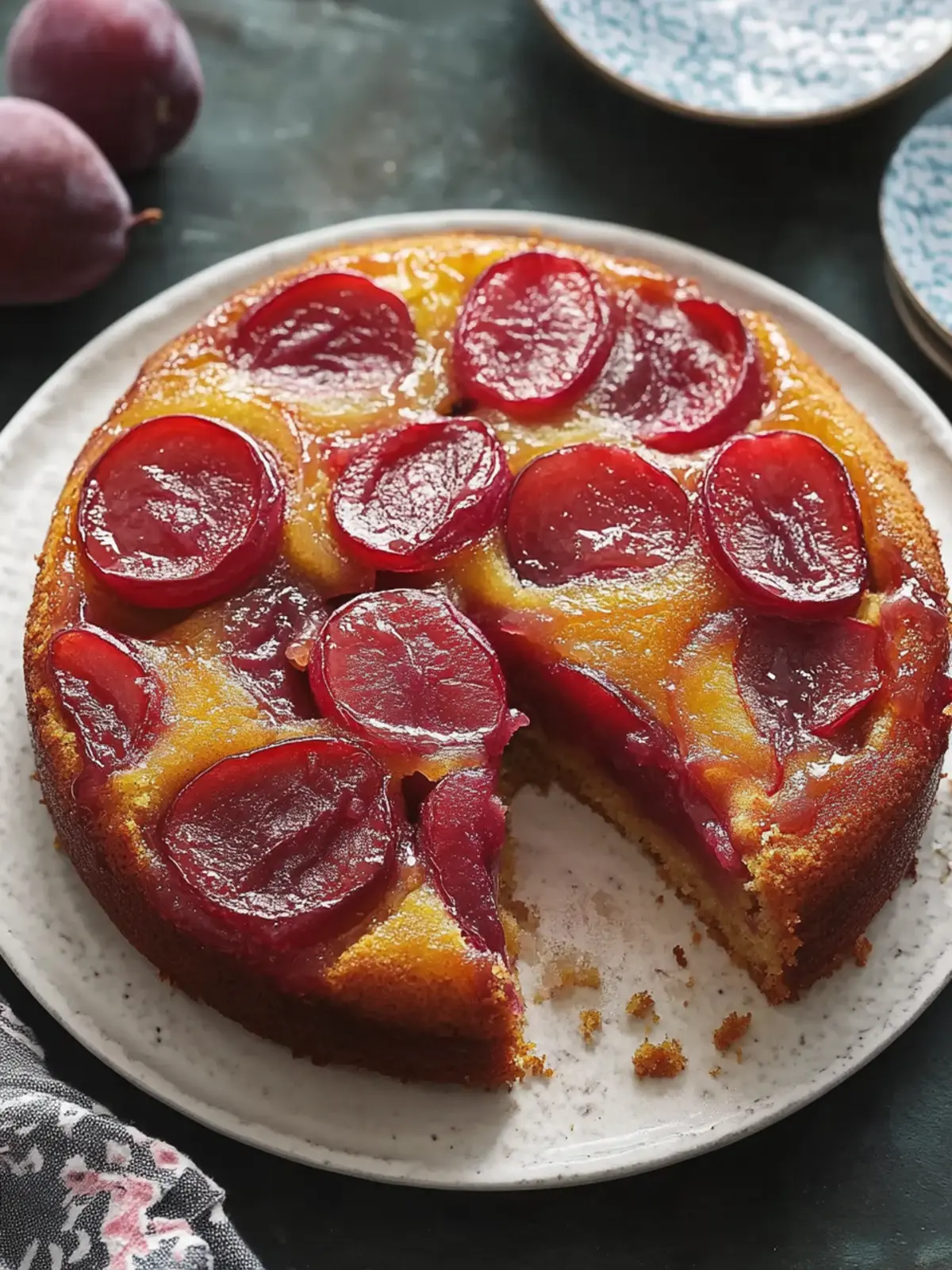 Plum Upside Down Cake