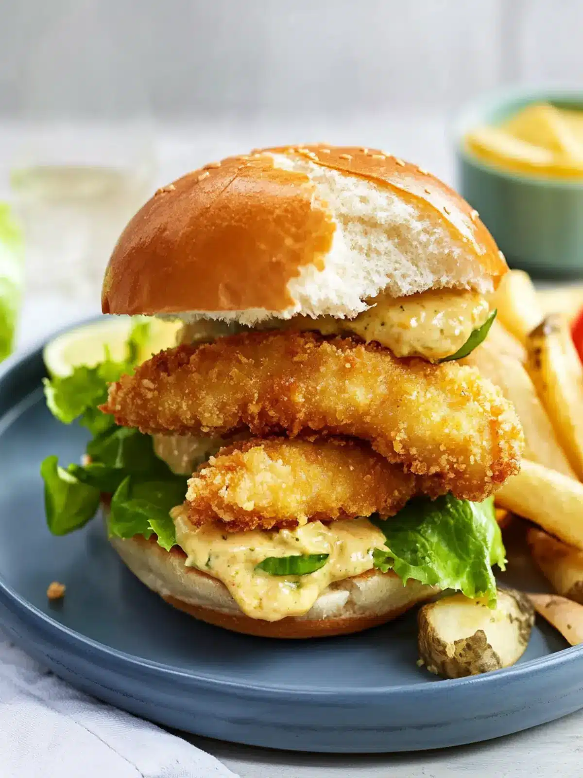 Crispy Air Fryer Kids Fish Finger Burger for Happy Dinners 4 Air Fryer Kids Fish Finger Burger