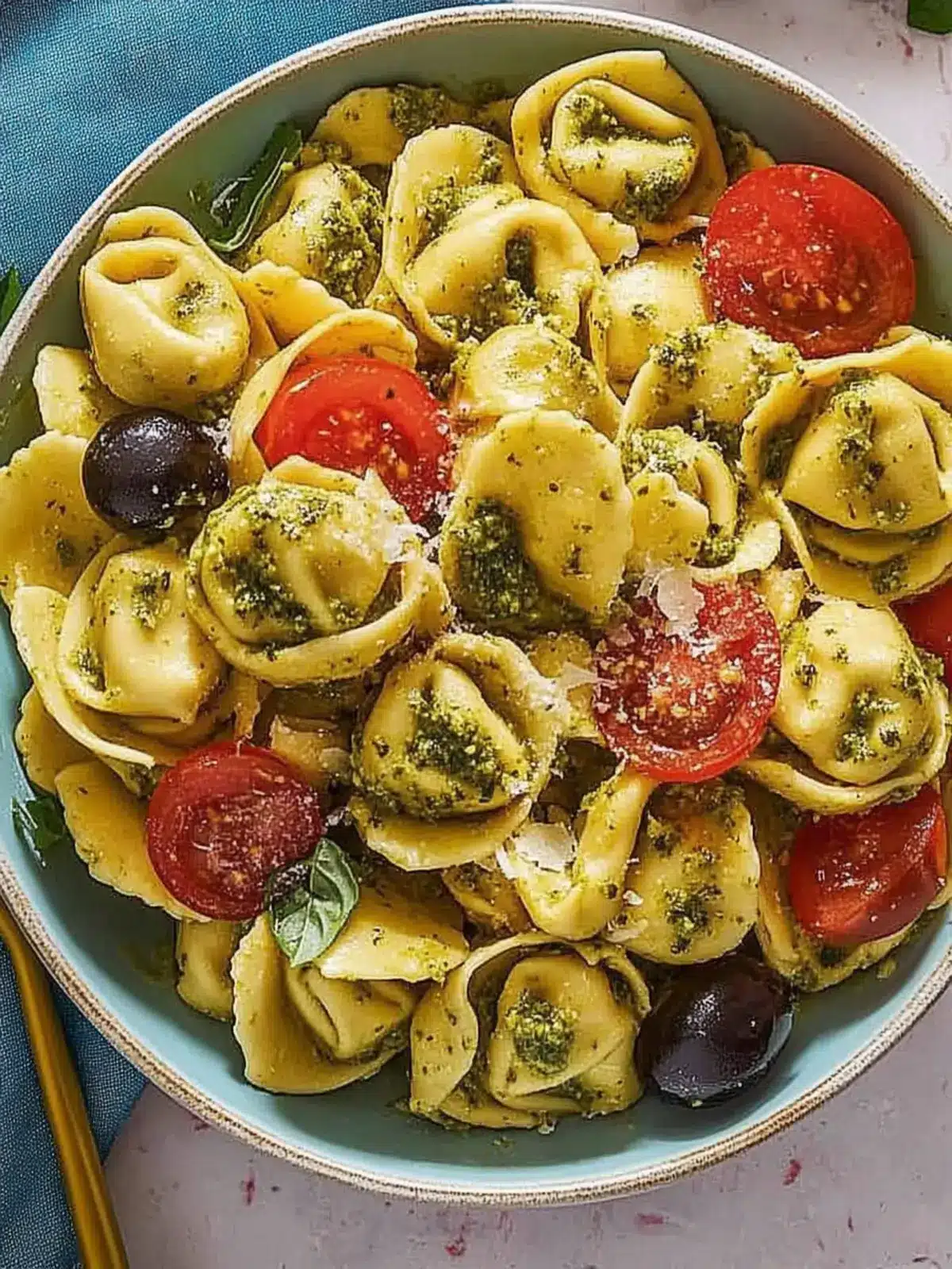 Bright and Tasty Pesto Tortellini Salad in Just 20 Minutes 3 Pesto Tortellini Salad