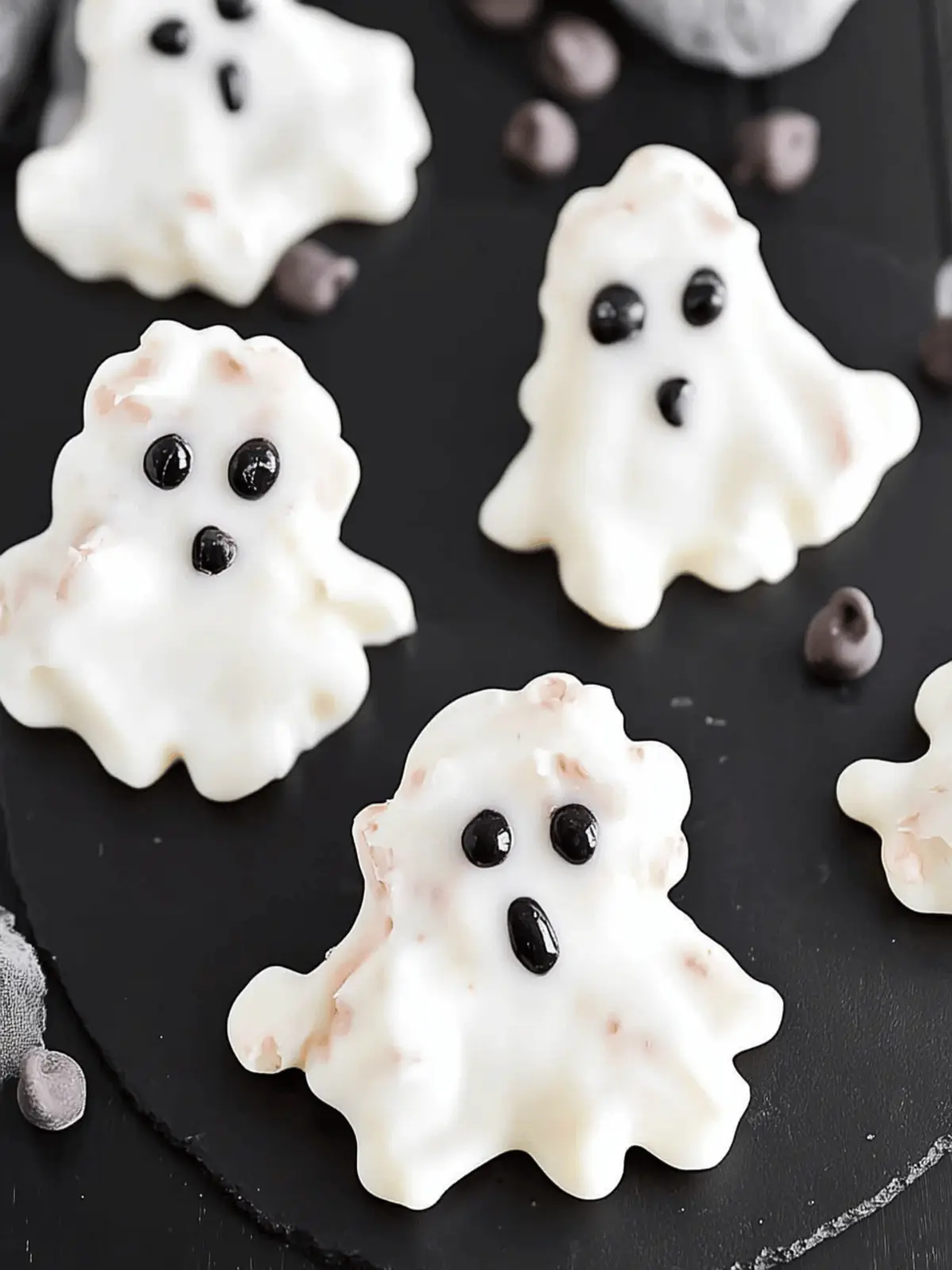 Deliciously Fun White Chocolate Halloween Ghosts Treats 4 White Chocolate Halloween Ghosts